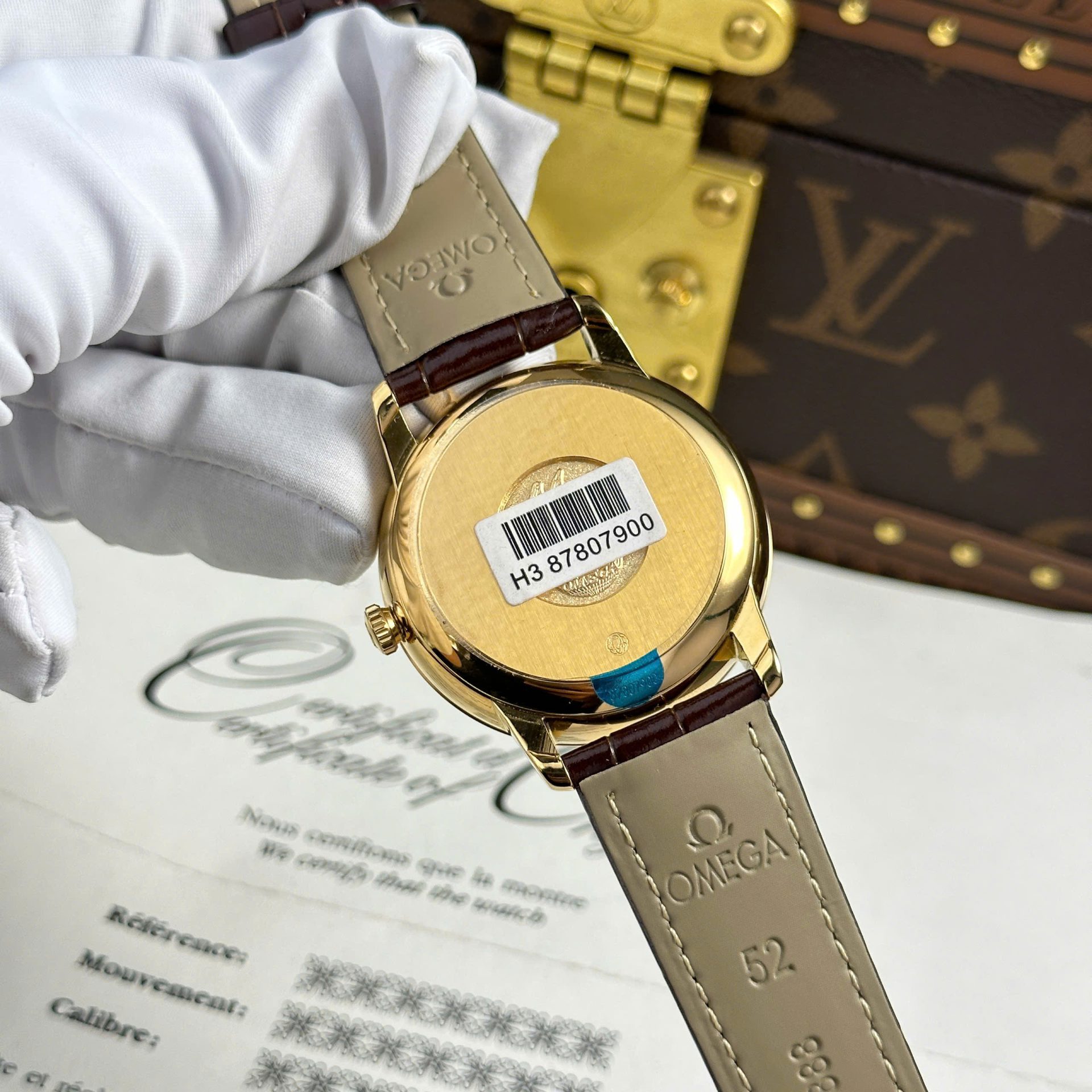 Omega De Ville Prestige Power Reserve Replica 11 Watch Leather Strap 39.5mm