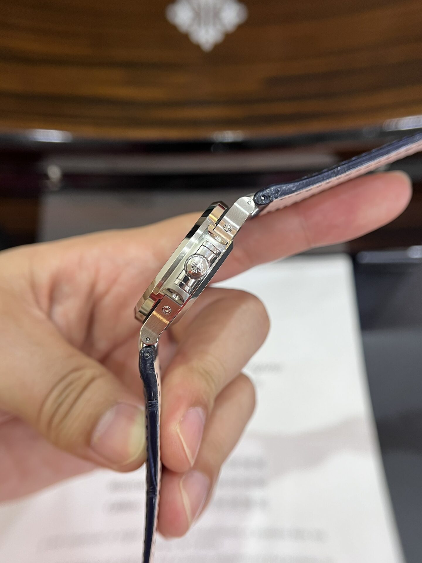 Patek Philippe Nautilus 5726G Replica Watch Blue Leather Strap GRF 40.5mm