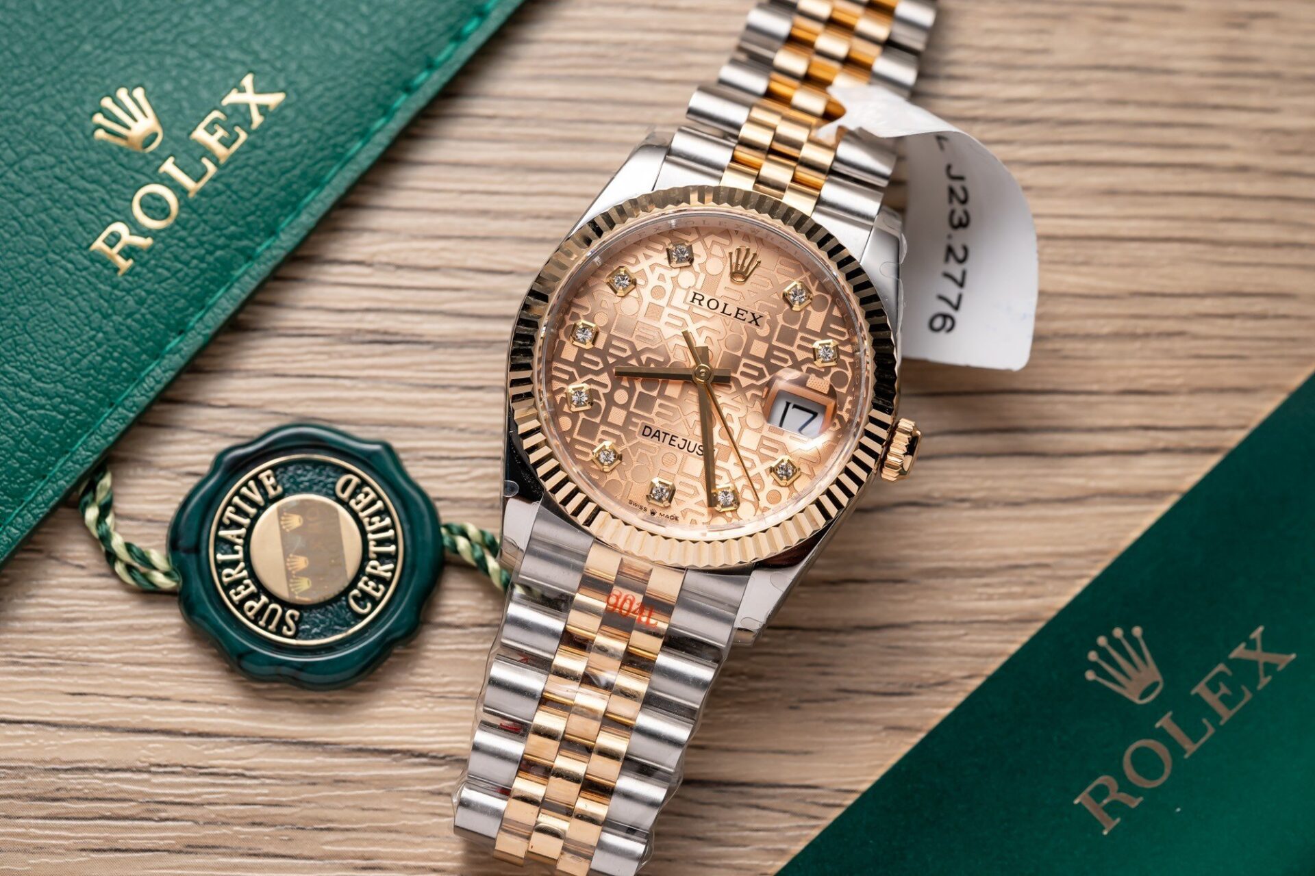 Rolex DateJust Replica Watch Gold Wrapped Fluted Dial GM Factory 36mm