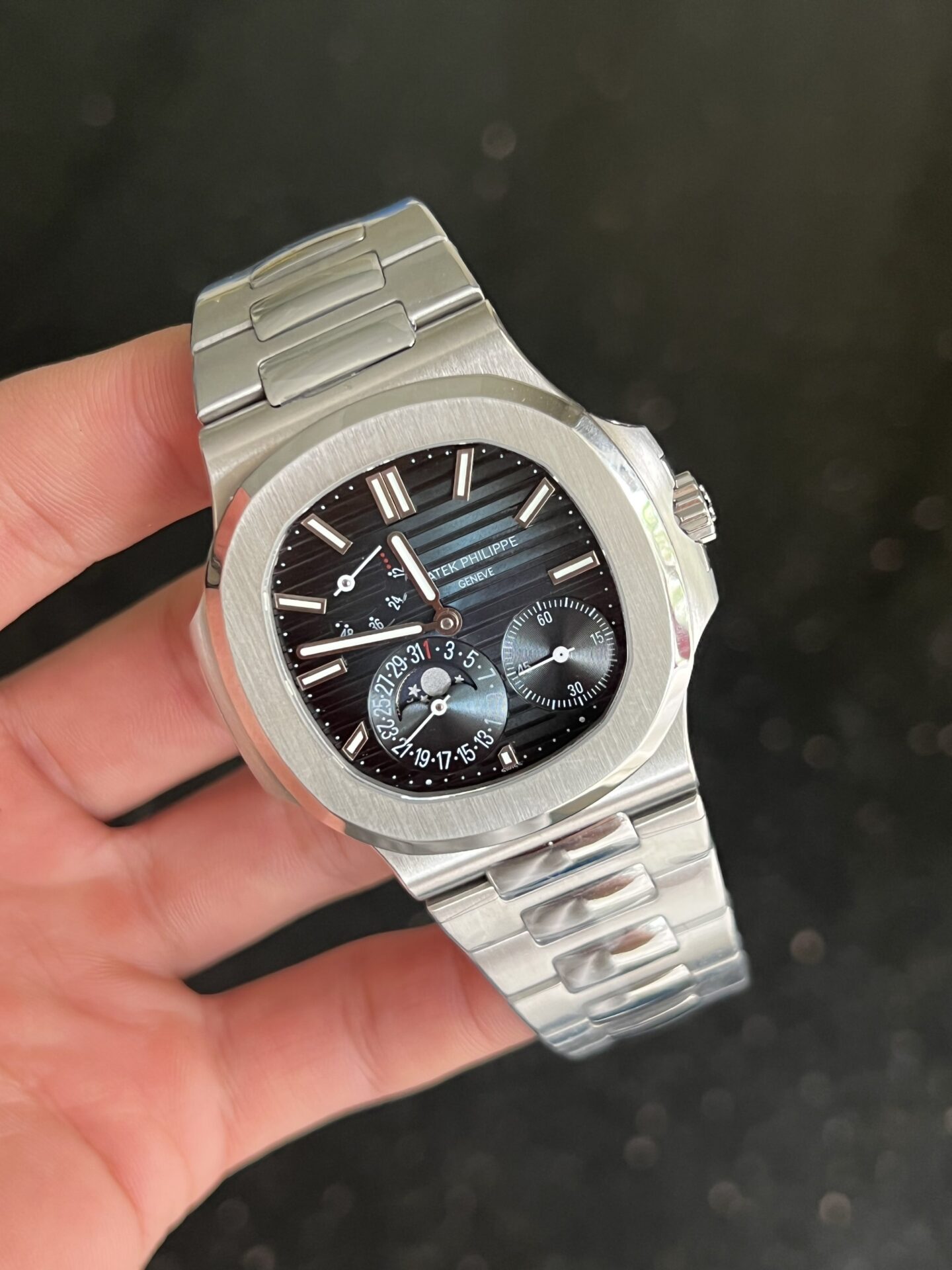 Patek Philippe Replica 1:1 Watch Nautilus 5712 Blue Black Dial GRF 40mm