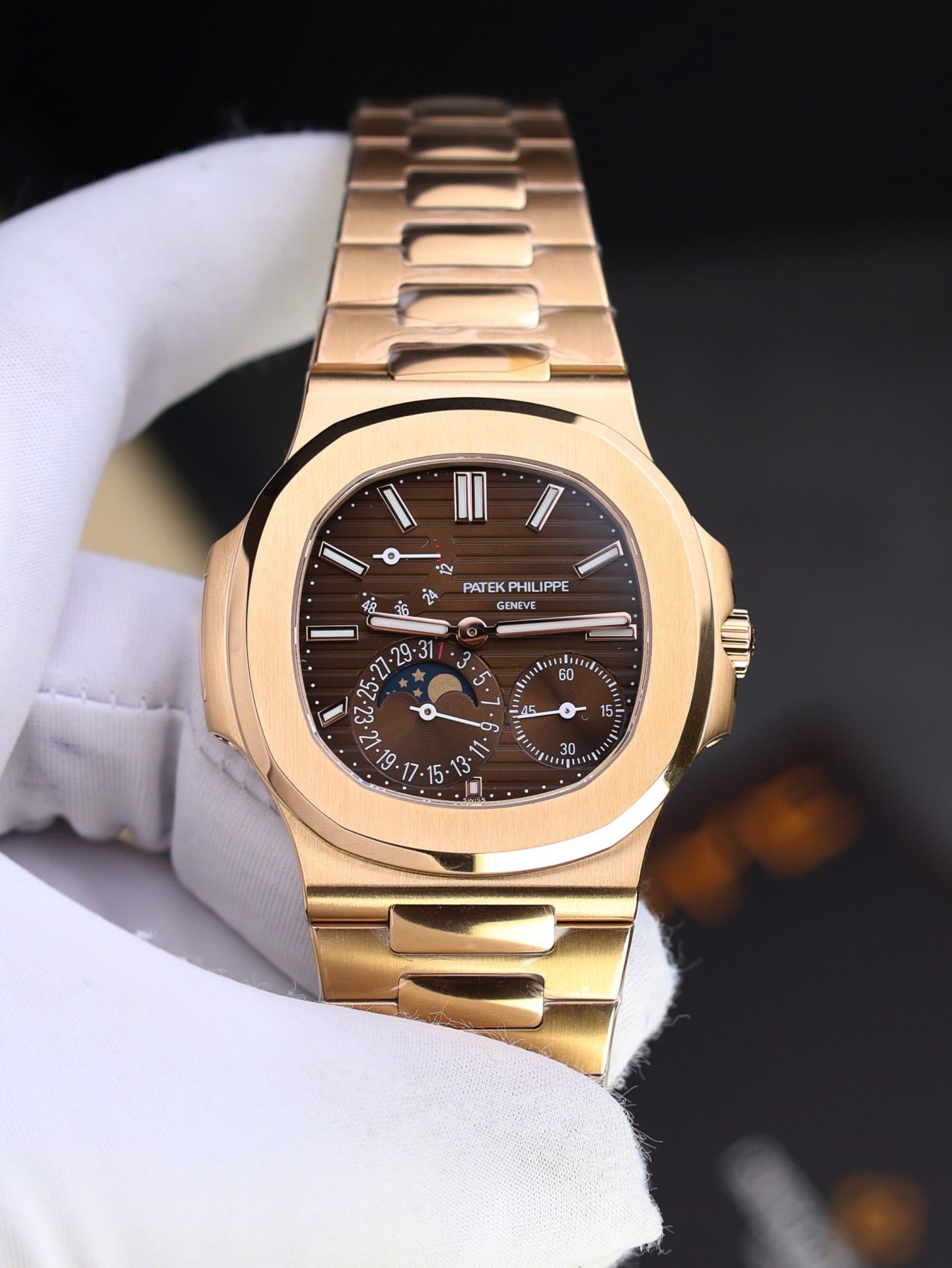 Patek Philippe Nautilus 5712R Replica Watch Dial Brown PPF Factory 40mm