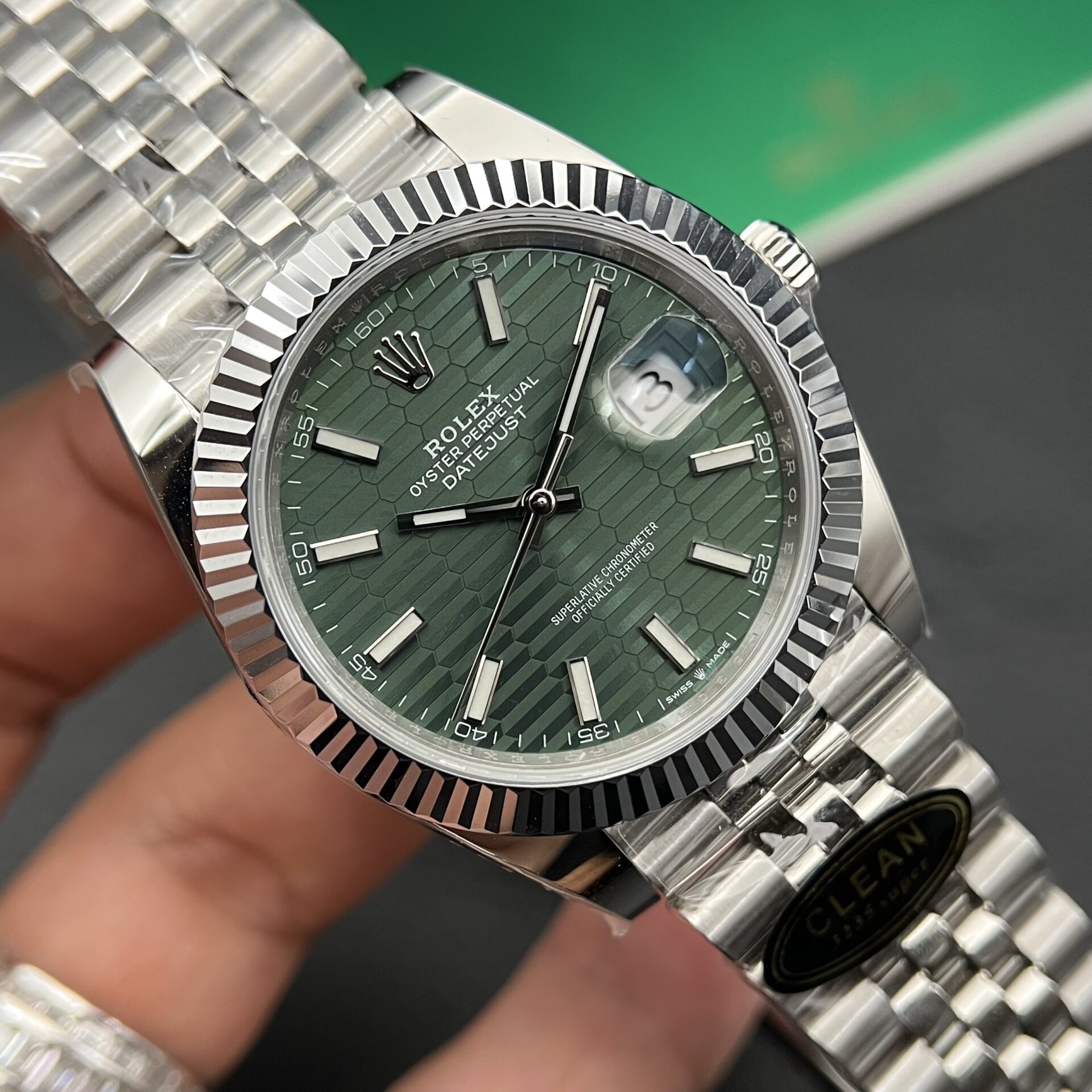 Rolex Datejust 126234 Green Dial High Quality Replica Watch VS Factory 36mm