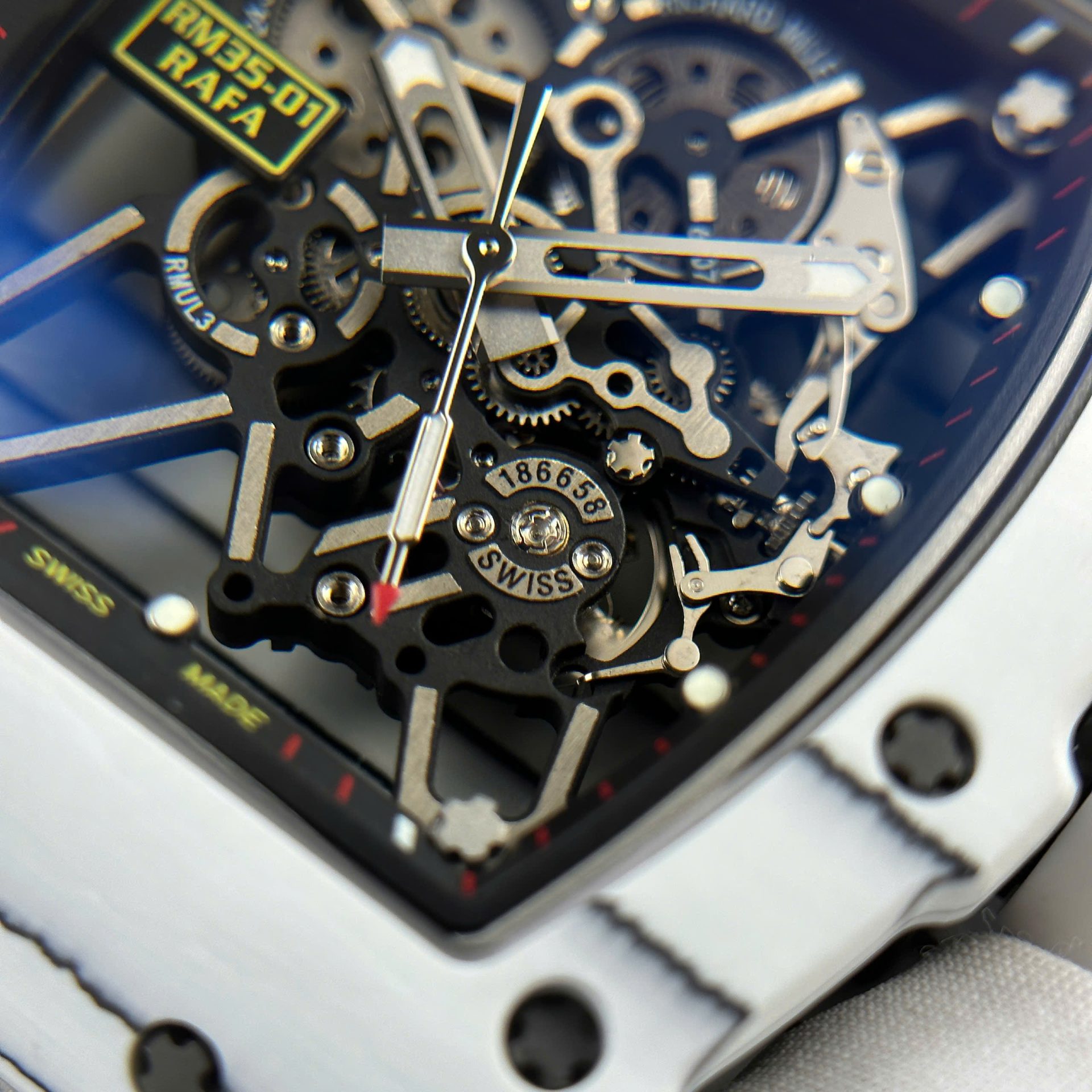 Richard Mille RM35-01 Rafael Nadal Red Rubber Strap Replica 1:1 Watch BBR Factory 42mm