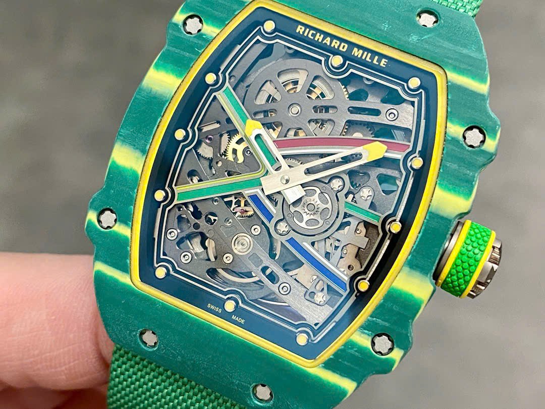 Richard Mille RM67-02 Case Green Carbon Refined Super Light 37 Grams 38.7×47.52mm