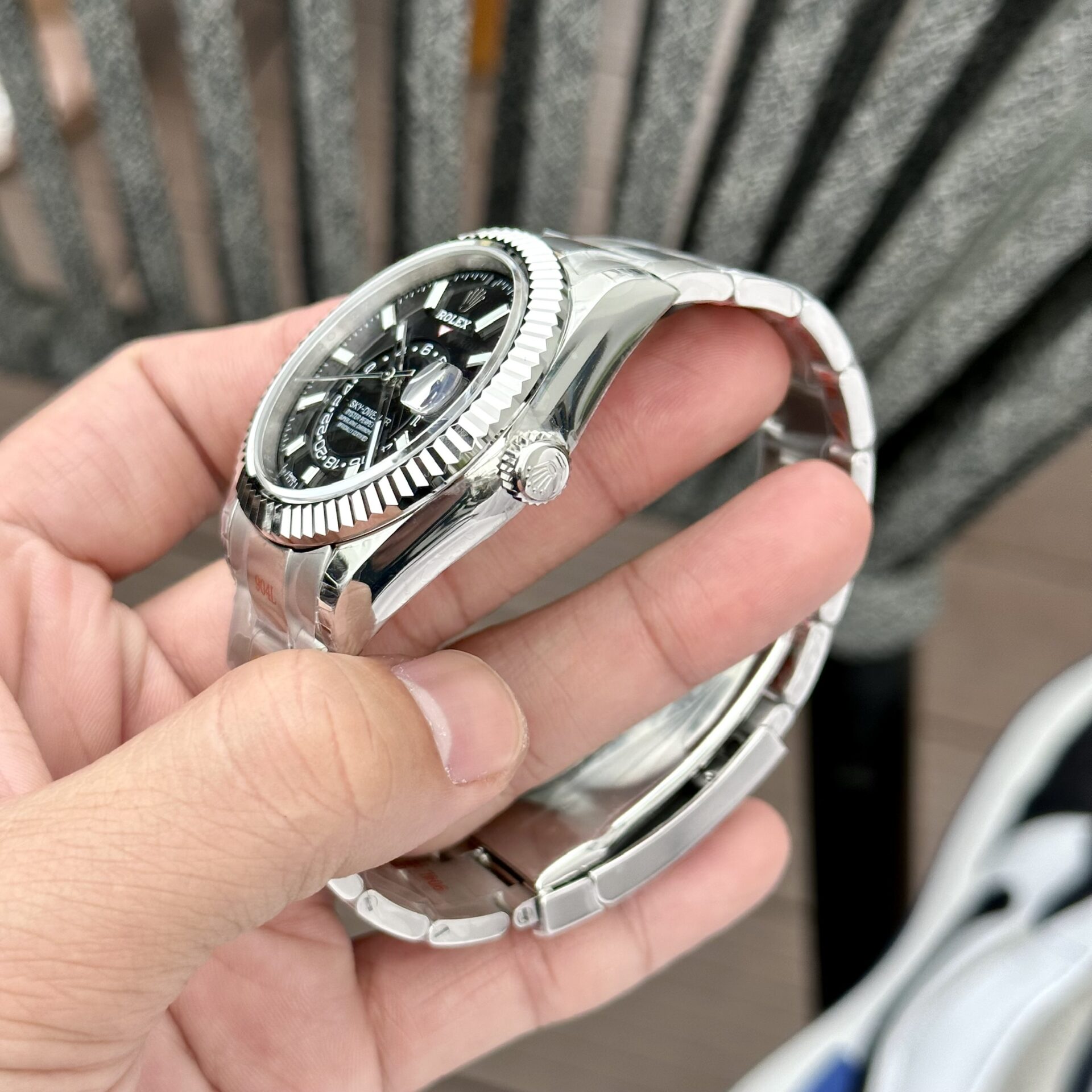 Rolex Sky-Dweller Replica 1:1 Watch Black Dial Silver N Factory 41mm Watch