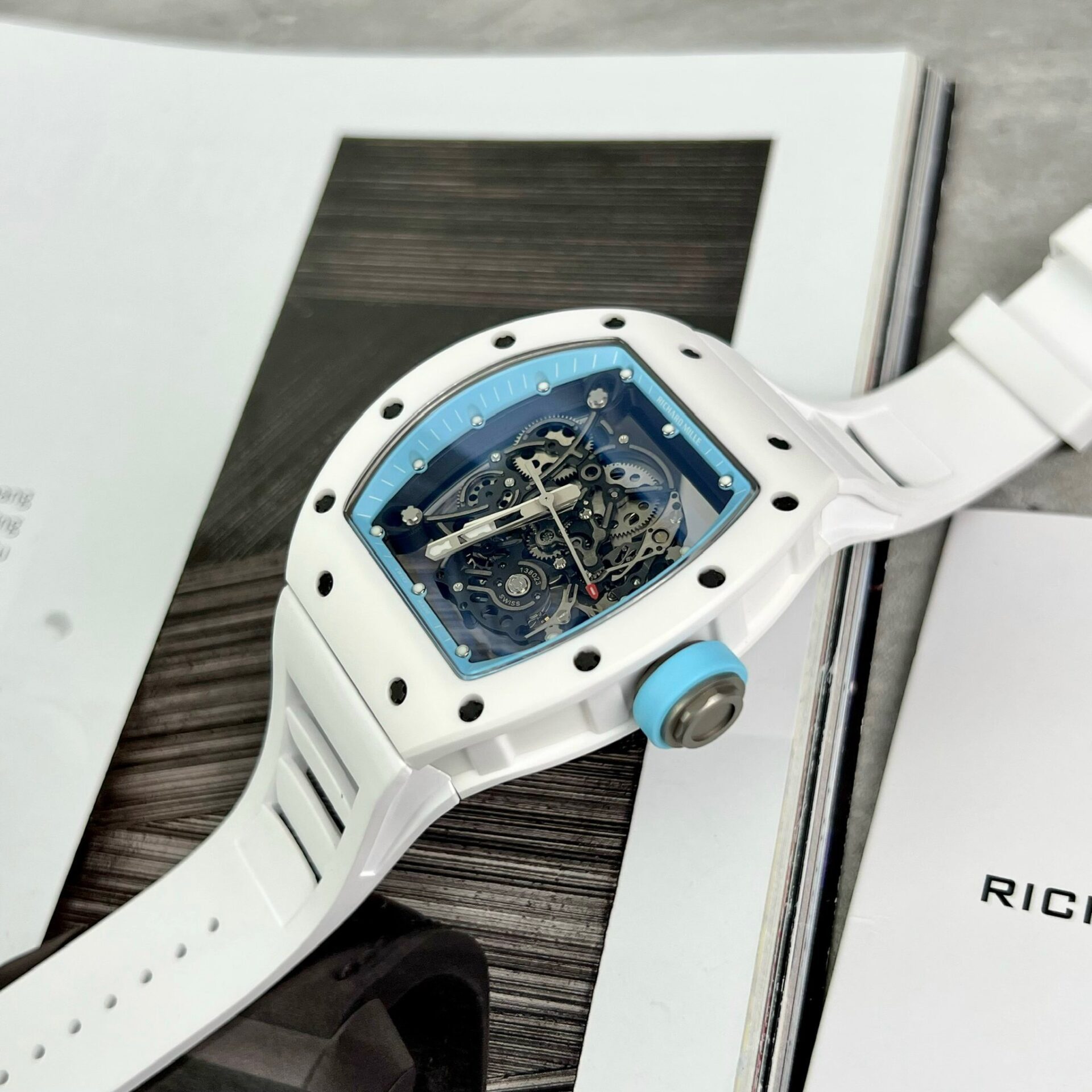 Richard Mille RM055 Bubba Watson White Replica Watch Factory BBR 45mm