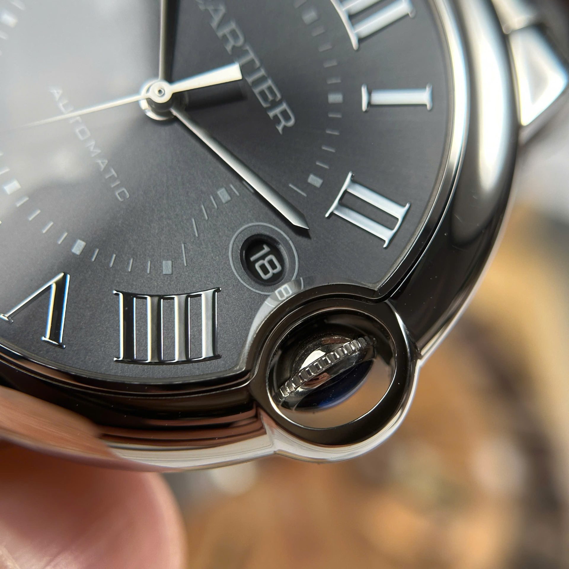 Cartier Ballon Bleu Replica Watch Gray Dial Metal Wire AF Factory 40mm