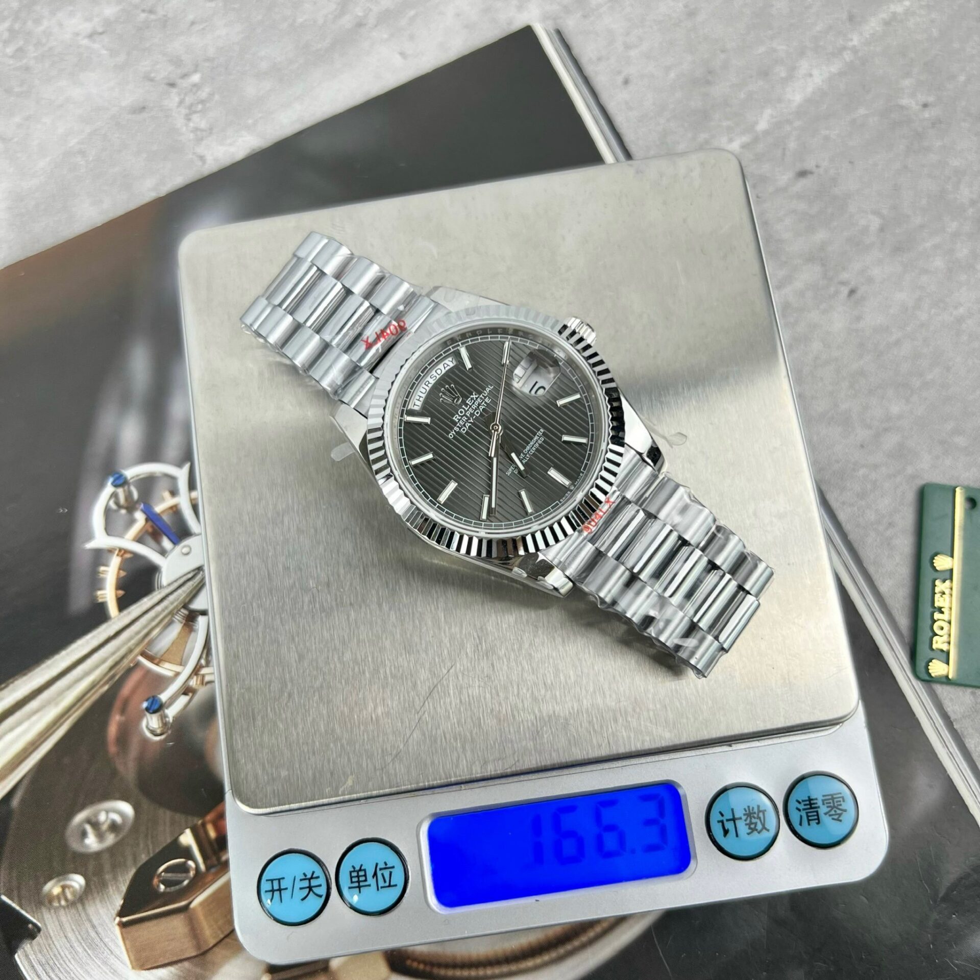 Rolex Day-Date 228236 Replica 11 Watch Grey Dial GM Factory 40mm