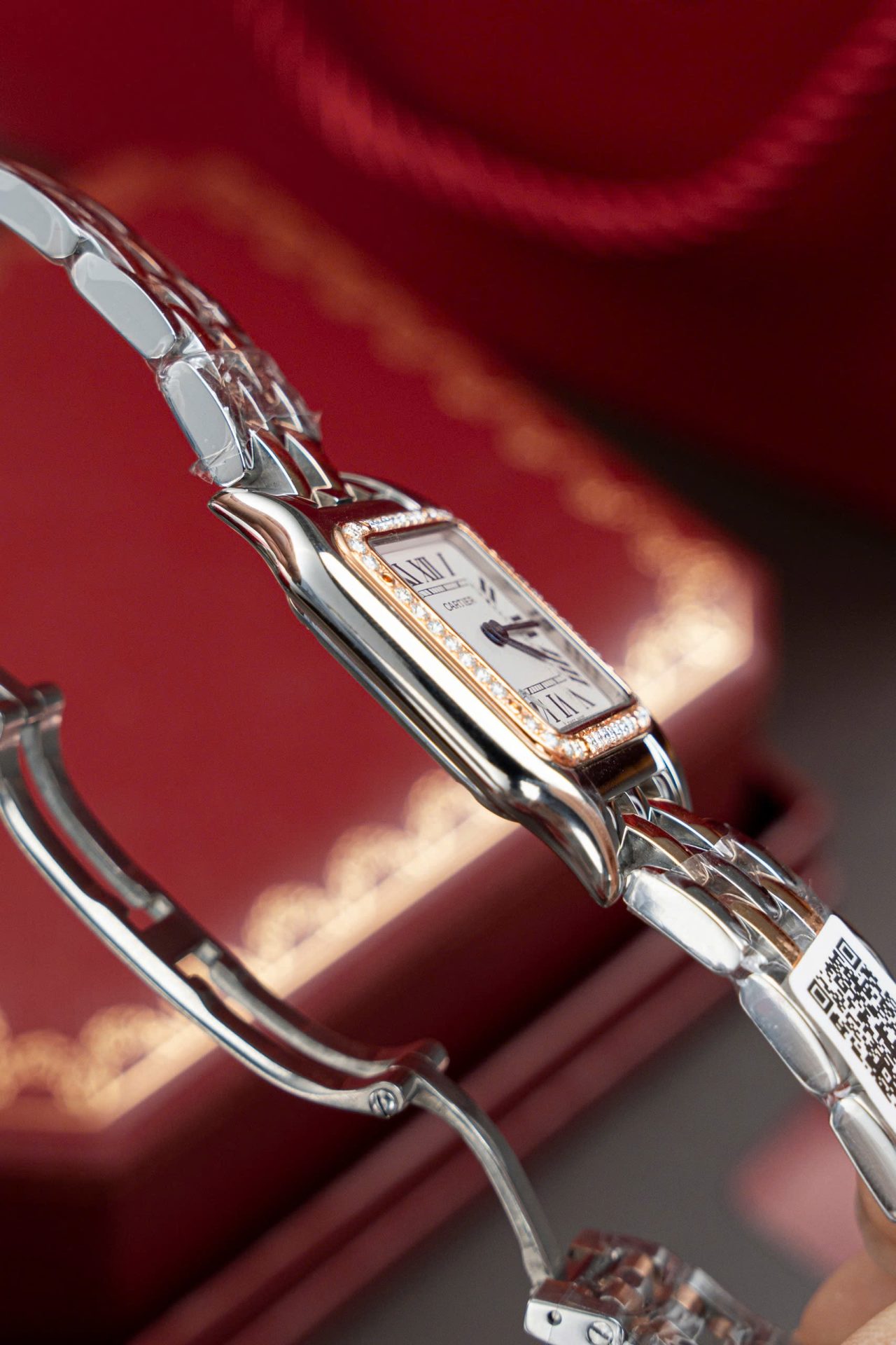 Cartier Panthere WSPN007 Demi Rose Gold Replica Watch Diamonds Moissanite Hong Kong 27x37mm