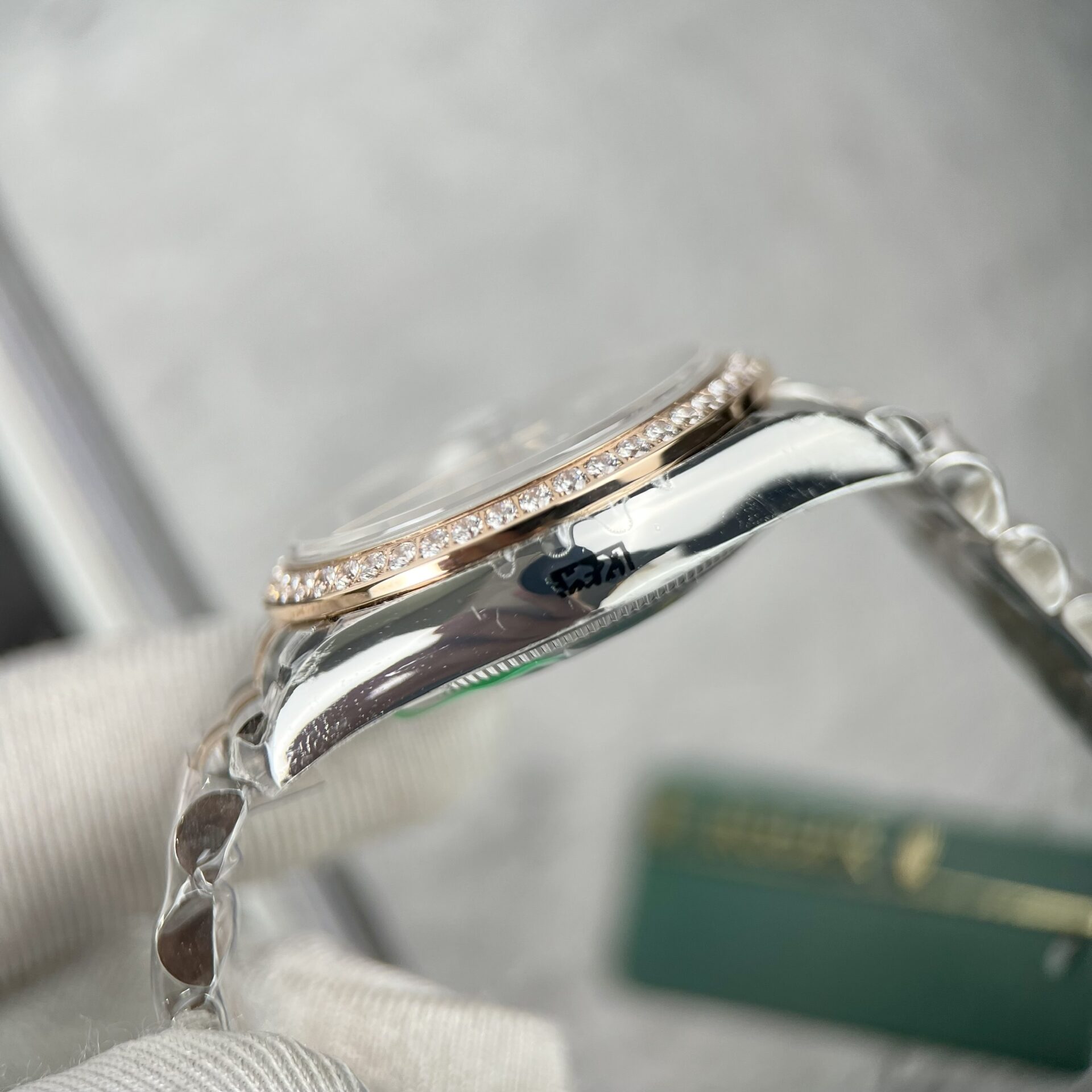 Rolex DateJust Replica Watch Flower Dial With Diamond Bezel 31mm