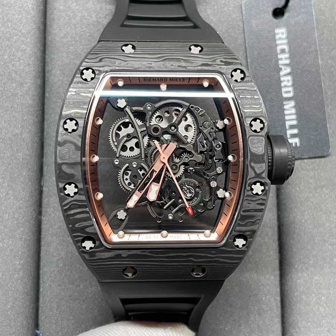 Richard Mille RM055 Carbon NTPT Replica 1:1 Watch Black BBR 45mm