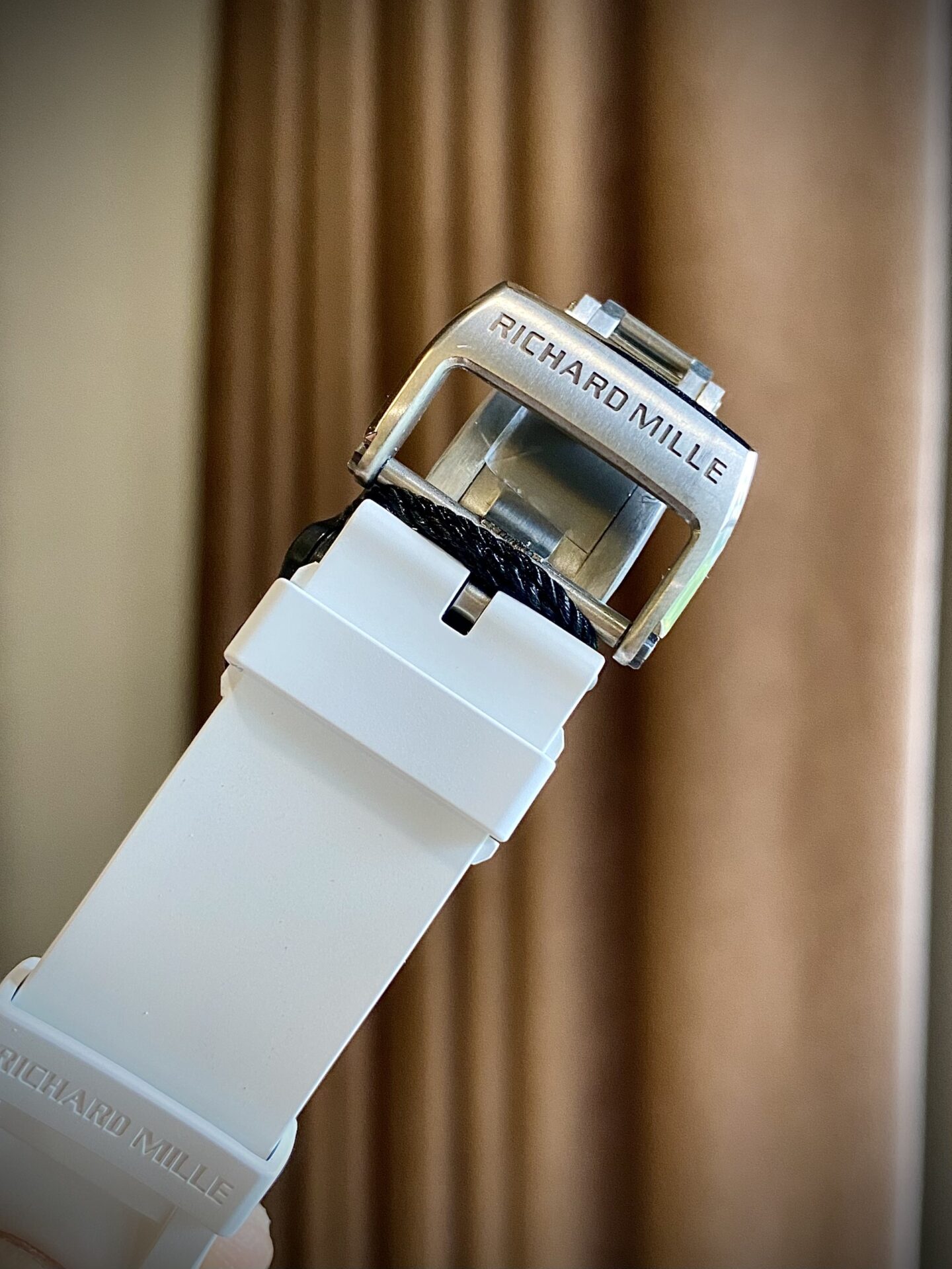 Richard Mille Replica Watch RM055 White Ceramic Rubber Strap ZF Factory 45mm