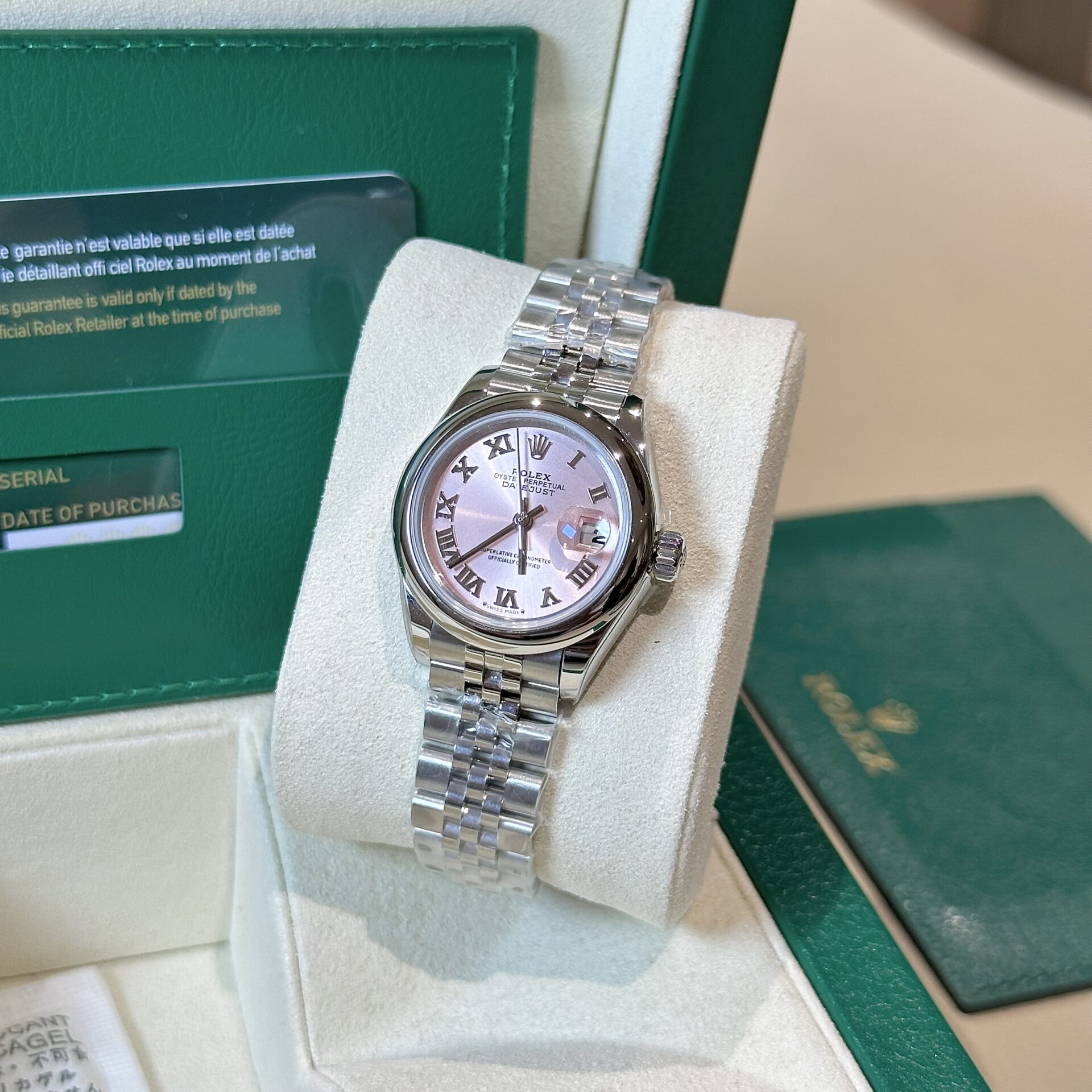 Rolex Datejust Replica Watch Jubilee Strap Pink Dial EW 31mm