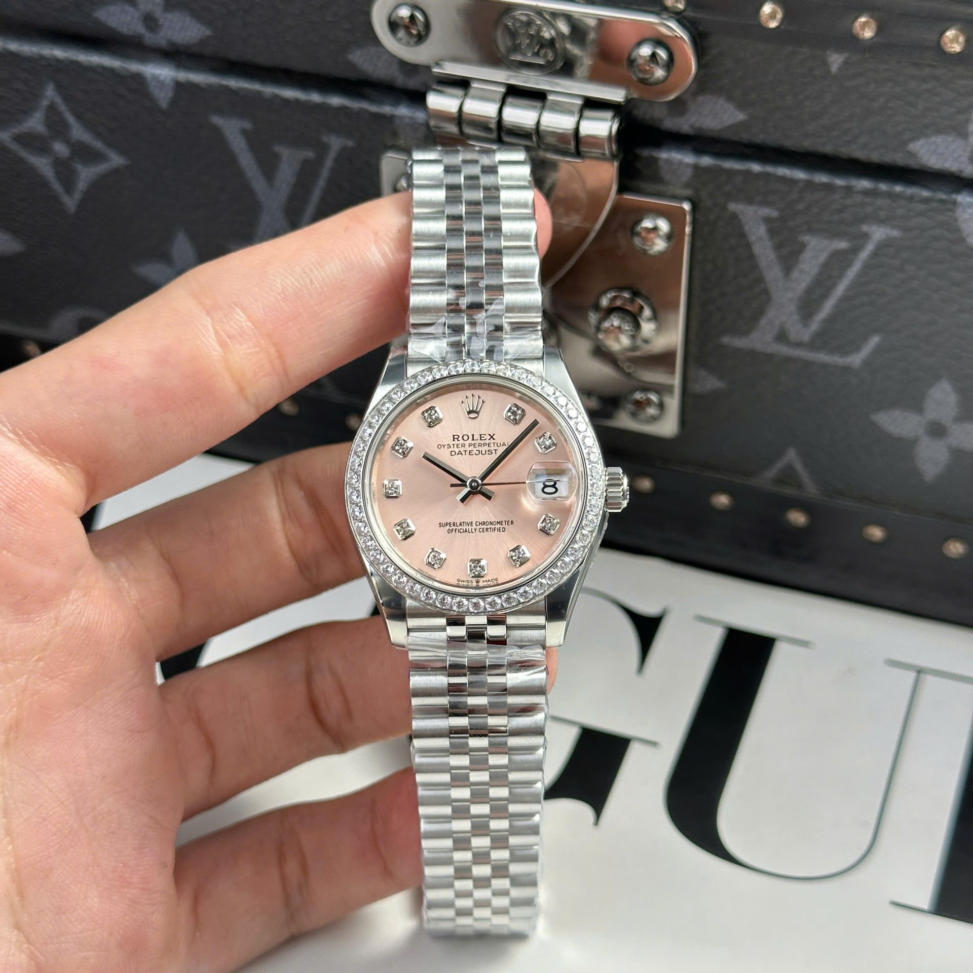 Rolex DateJust Replica Watch Women Dial Pink Jubilee Strap THB Factory 31mm