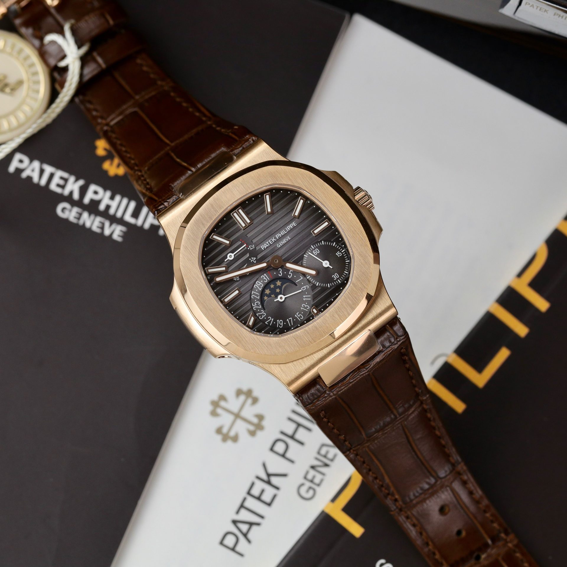 Patek Philippe Replica Watch Nautilus 5712R Rose Gold PPF Factory 40mm