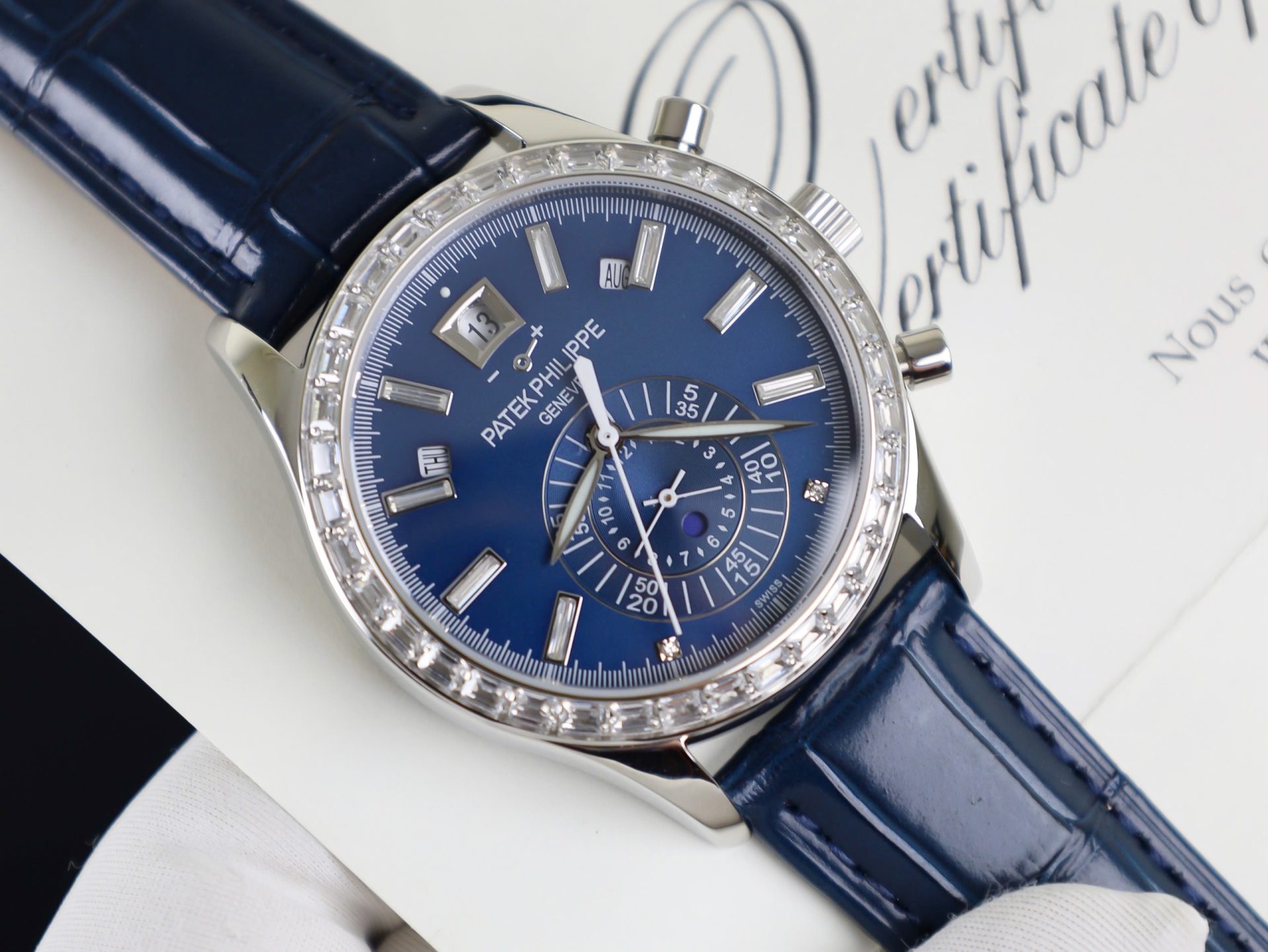 Patek Philippe Fake Watch Complications 5961P Dial Blue TW Factory 40.5mm