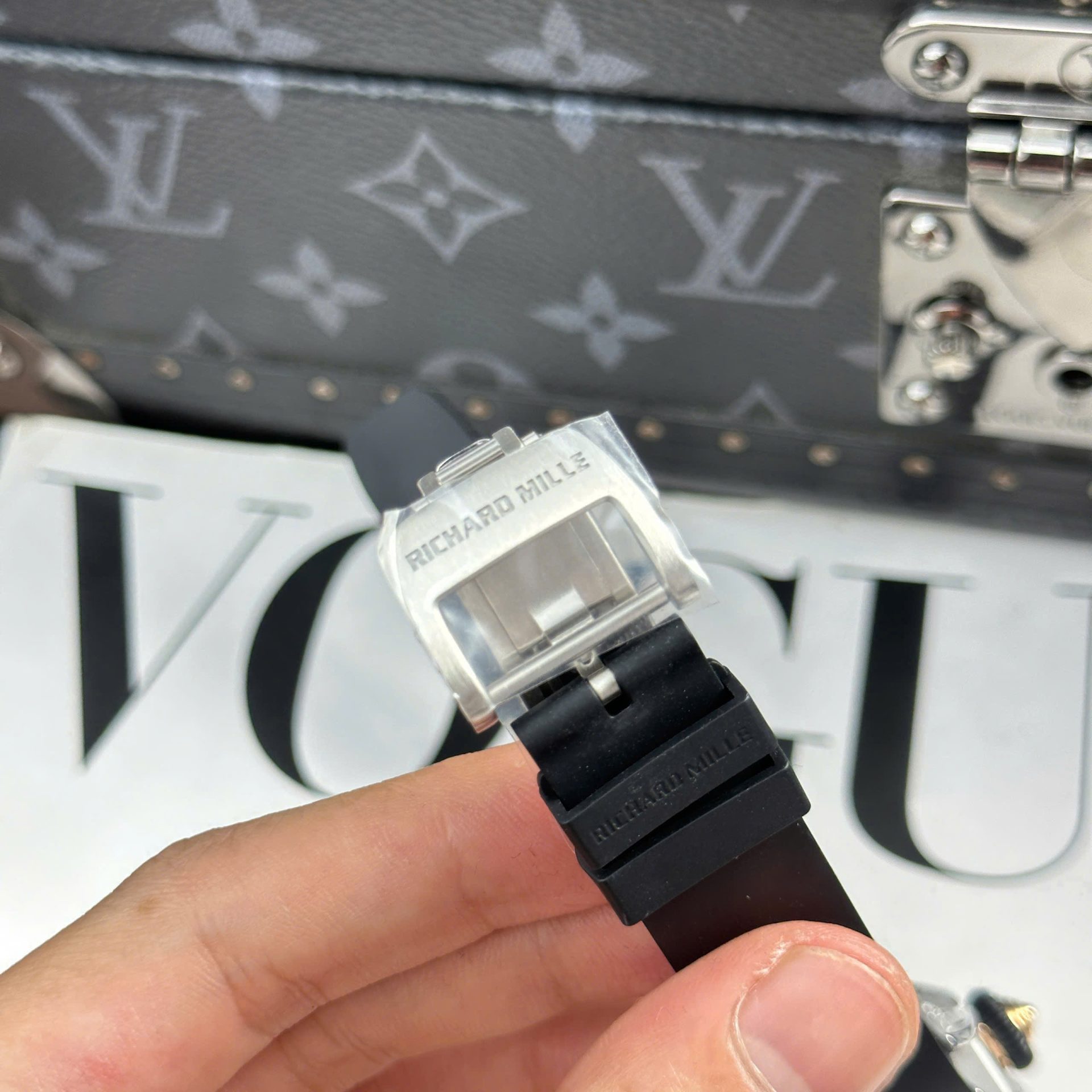 Richard Mille RM07-01 Best Replica Watches Diamonds Black Rubber Strap ZF Factory 36mm