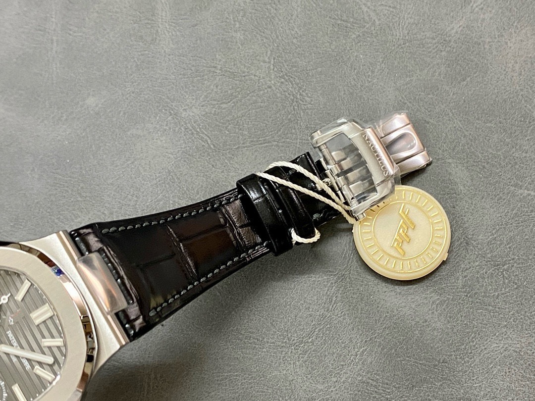 Patek Philippe Best Replica Watch Nautilus 5712 Gray Dial Leather Strap PPF 40mm