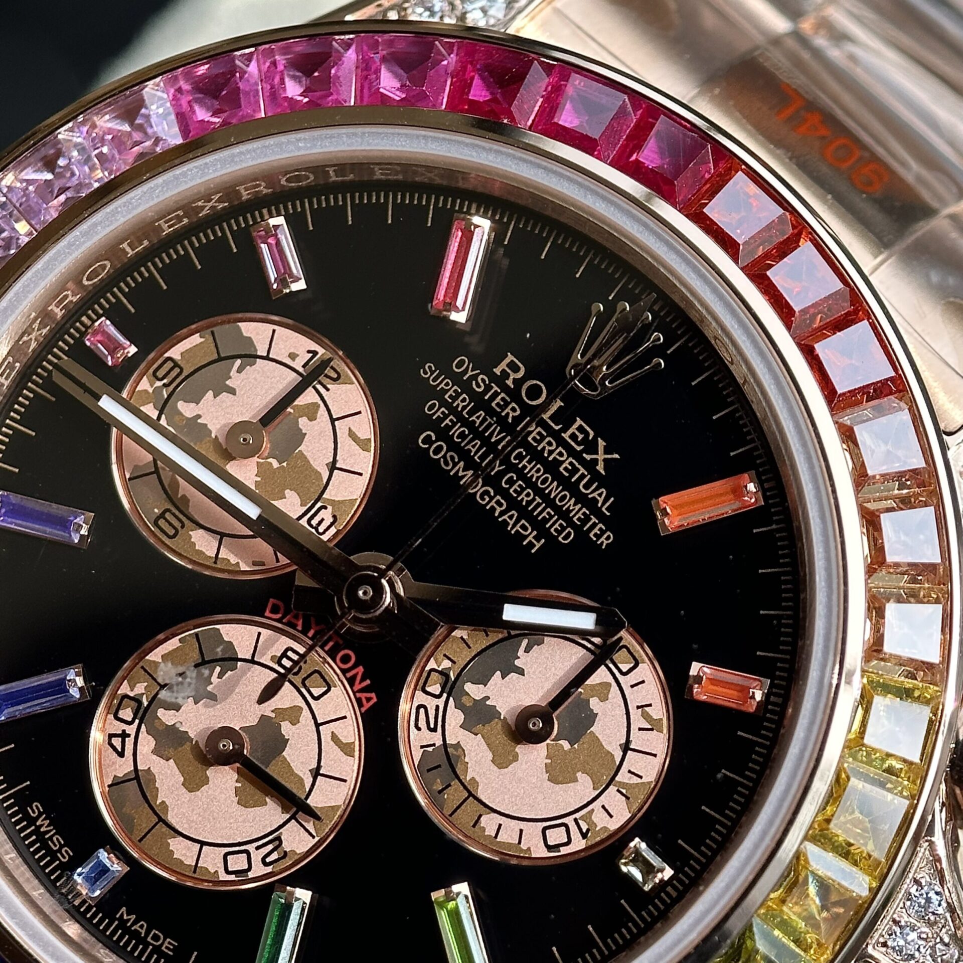 Rolex Fake Watch Daytona Rainbow Black Dial TW Factory 40mm