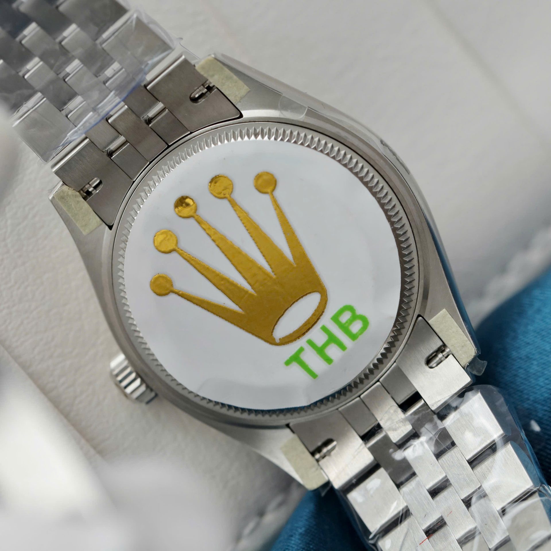 Rolex DateJust Replica Watch Women Blue Flower Dial THB Factory 31mm