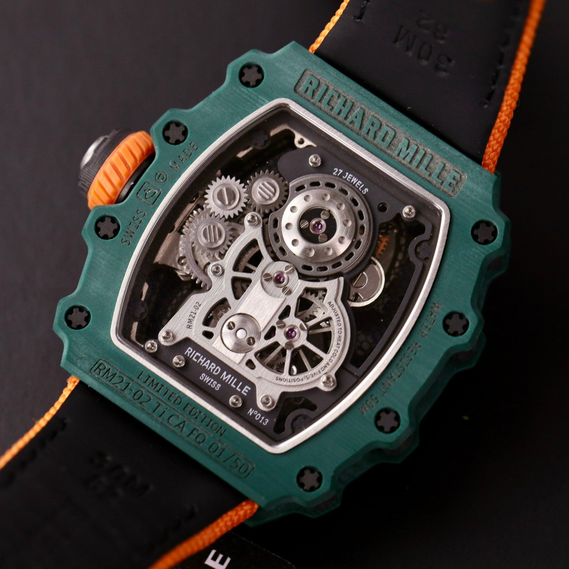 Richard Mille Replica Watch RM21-01 Tourbillon Carbon RM Factory 43mm