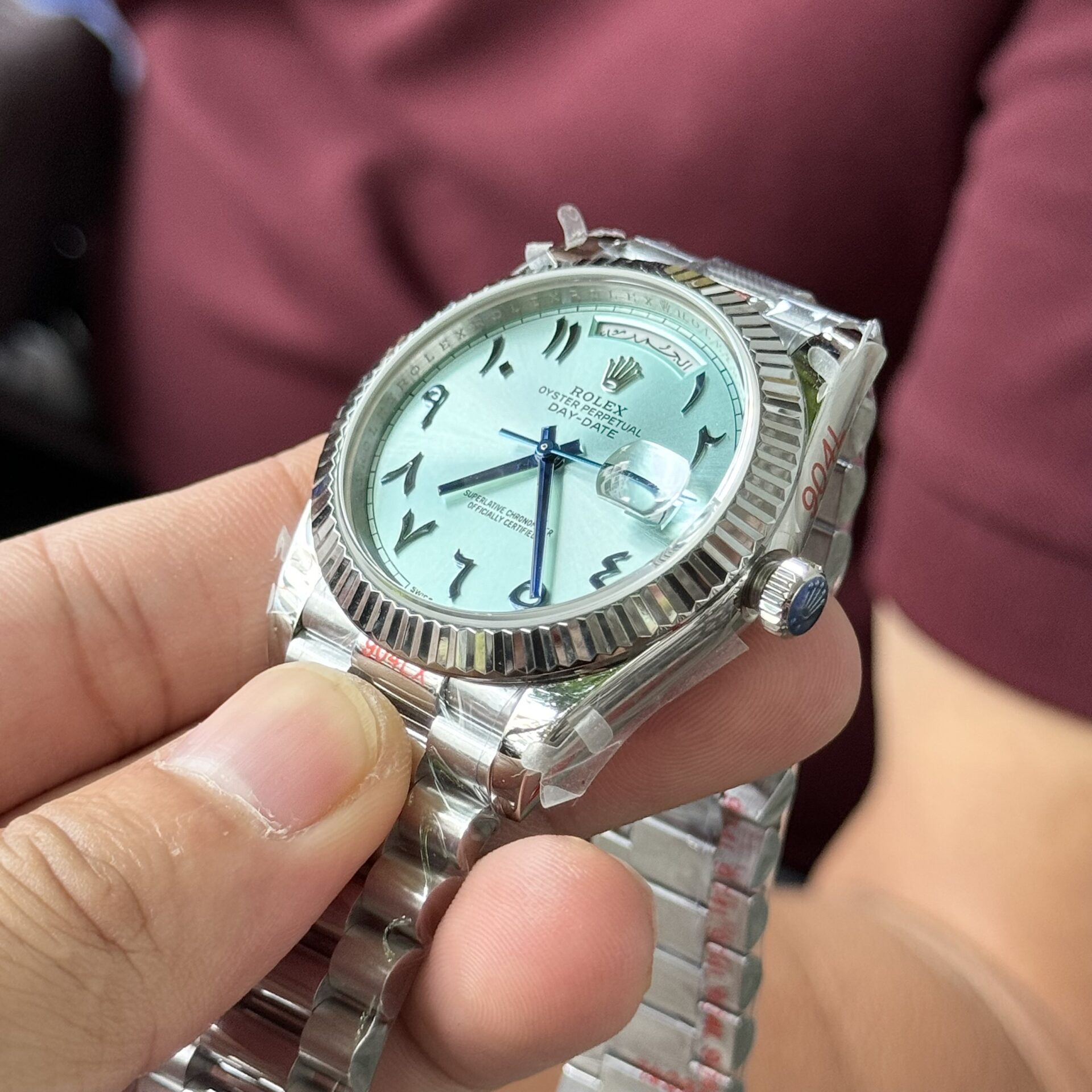 Rolex Day-Date Replica Watch Blue Dial Arabic Markers GM V2 40mm