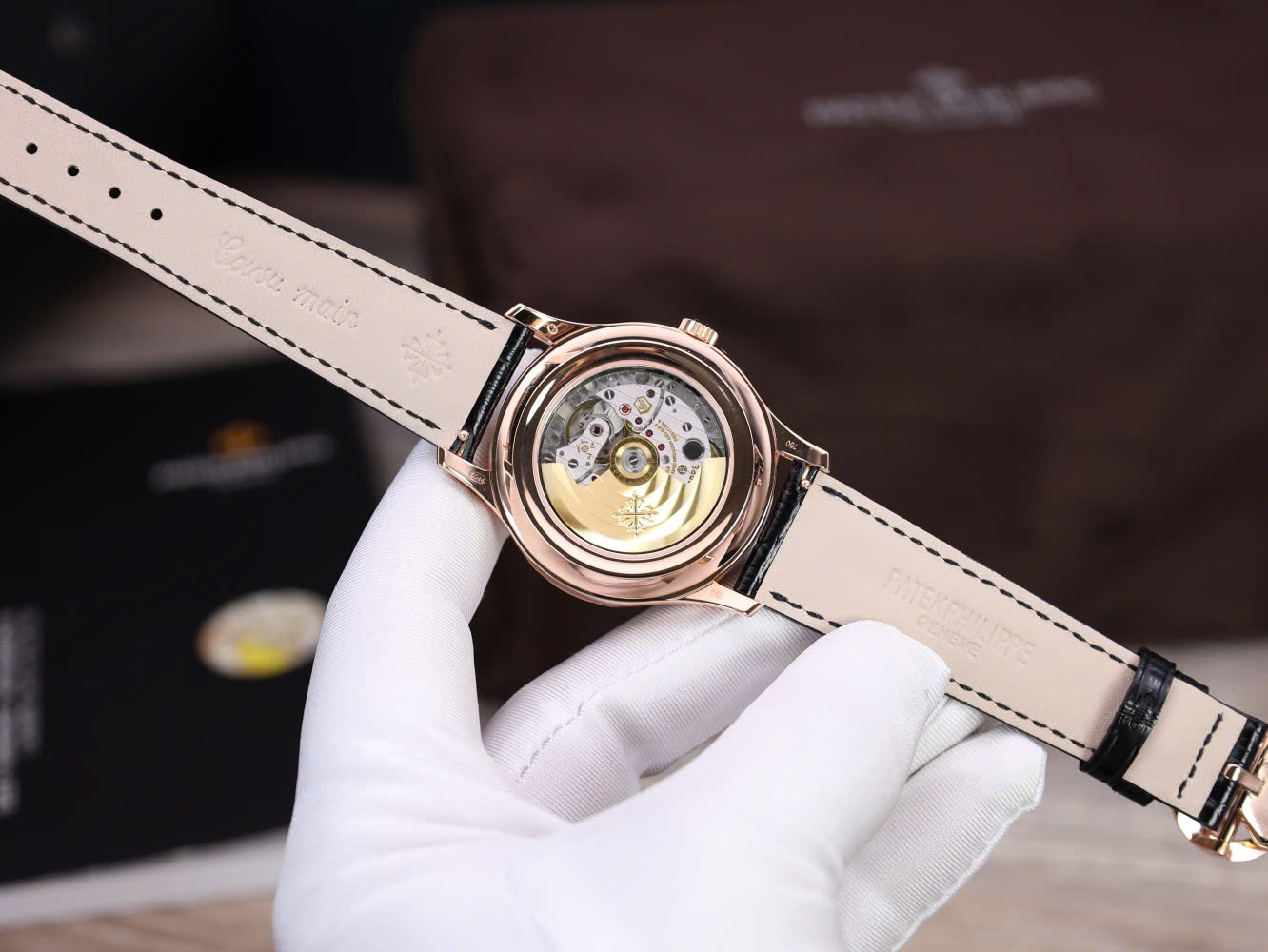 Patek Philippe Replica Watch Complications 5205R Green Dial Gold Wrapped 40mm