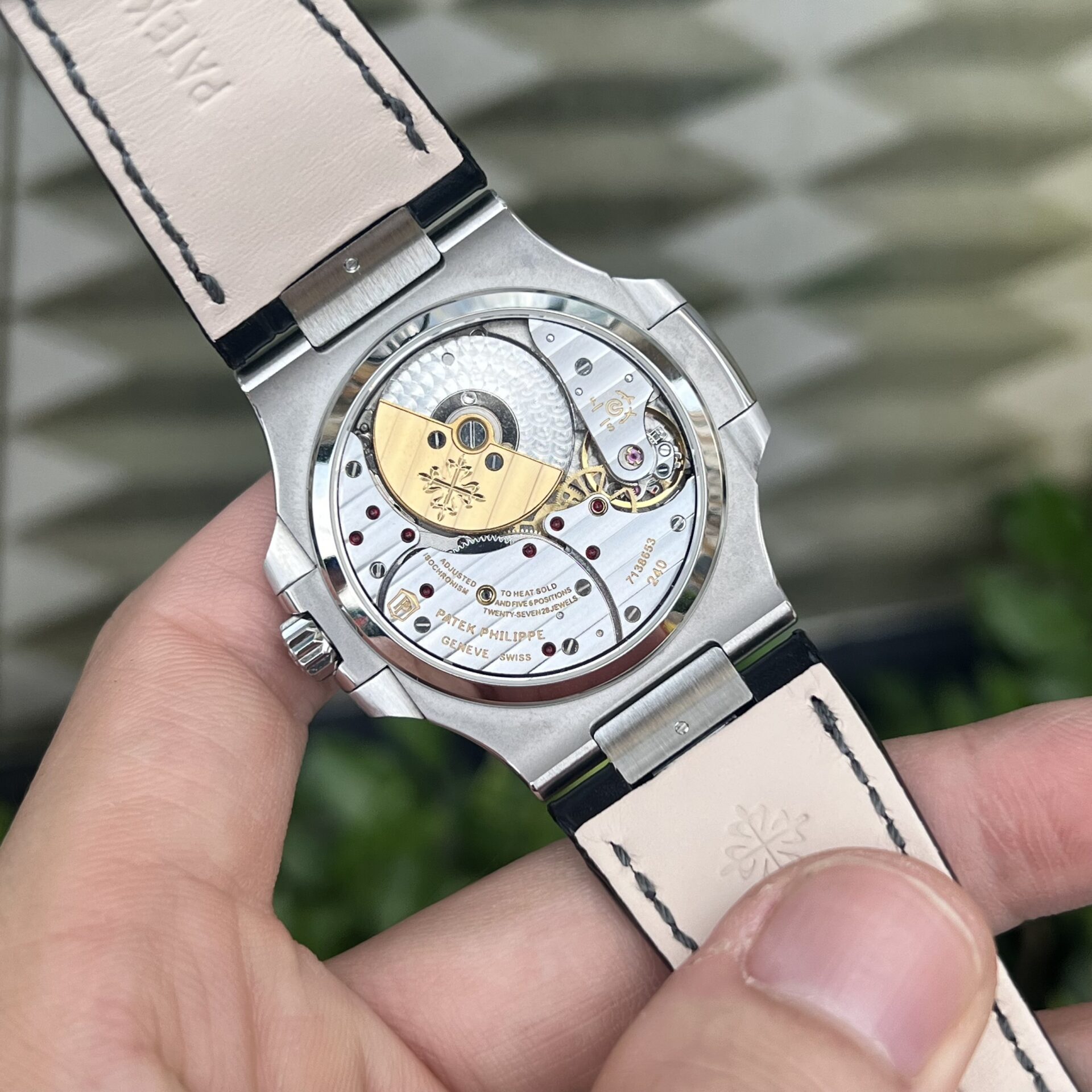 Patek Philippe Nautilus 5712 Replica Watch Leather Strap GRF 40mm