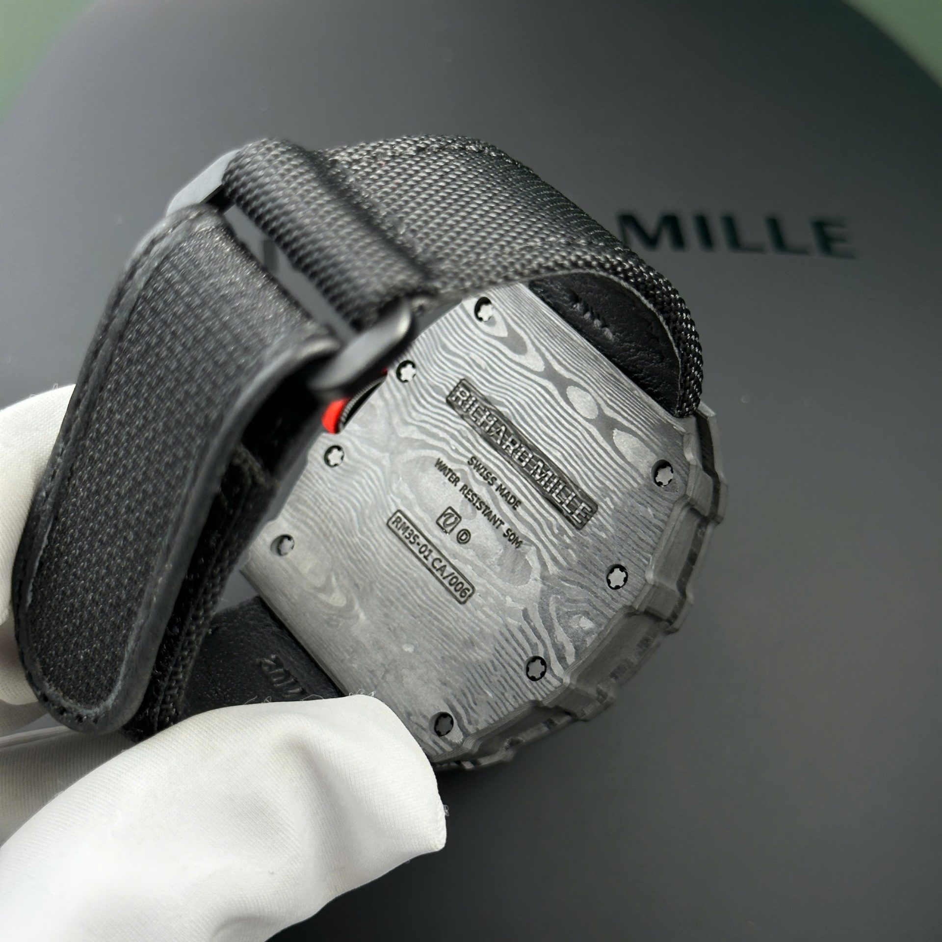 Richard Mille RM35-01 Replica Watch Carbon Case Fabric Nato StrapBBR Factory 44,5x50mm