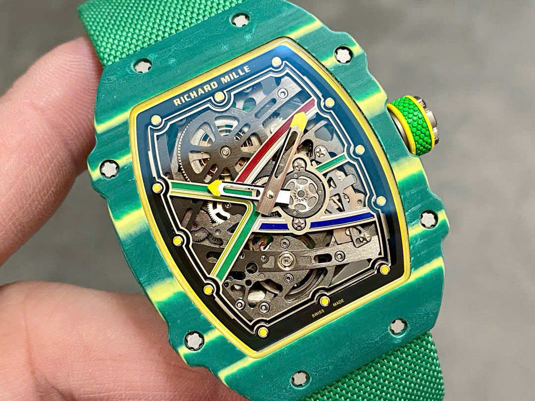 Richard Mille RM67-02 Case Green Carbon Refined Super Light 37 Grams 38.7×47.52mm