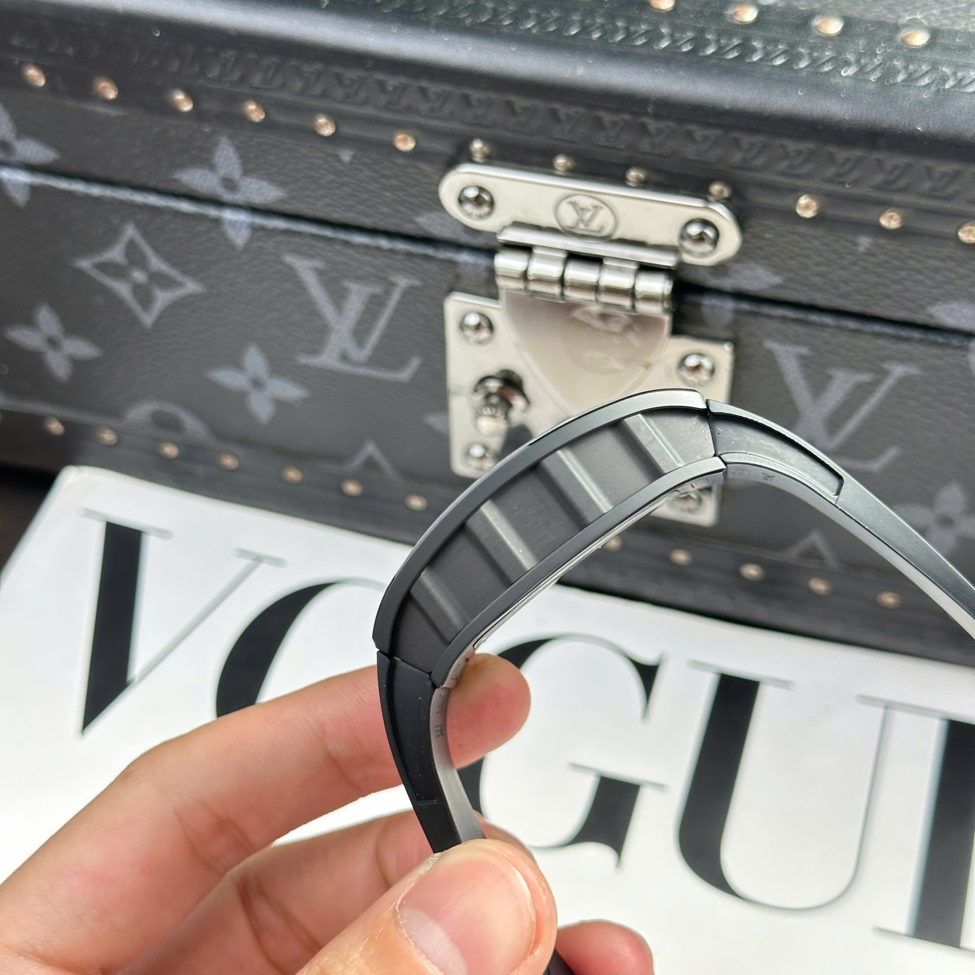 Richard Mille Copies Watch RM61-01 Manual Winding Yohan Blake Ceramic Black ZF 42.7×50.23mm