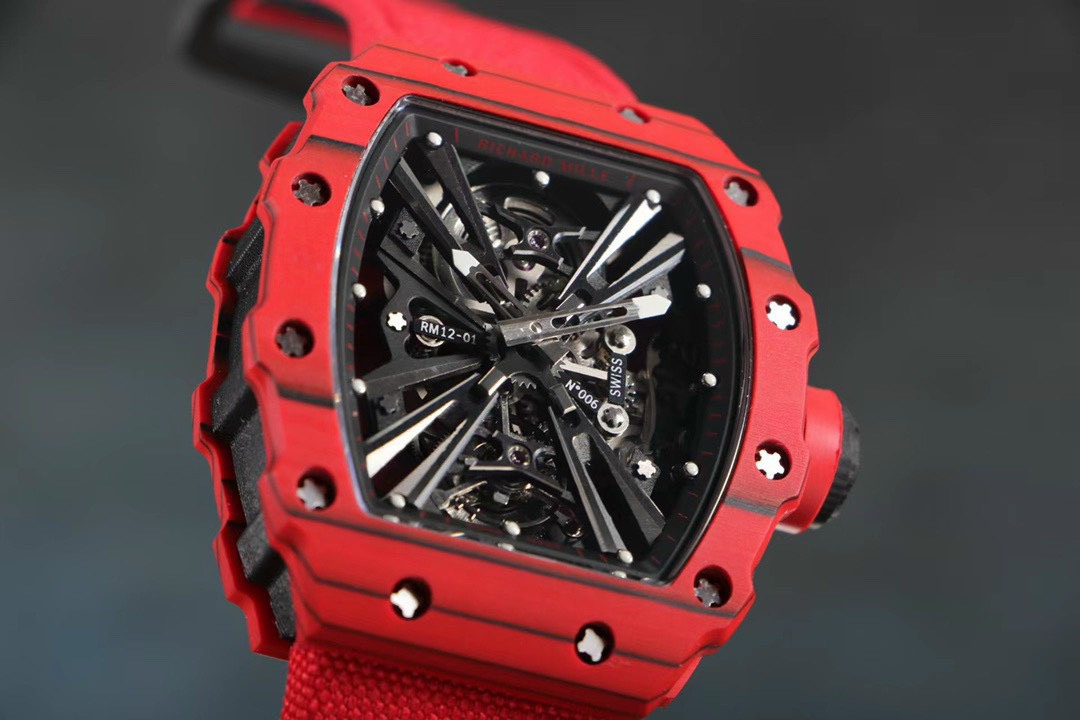 Richard Mille Best Replica Watch RM12-01 Tourbillon Carbon Red 40mm