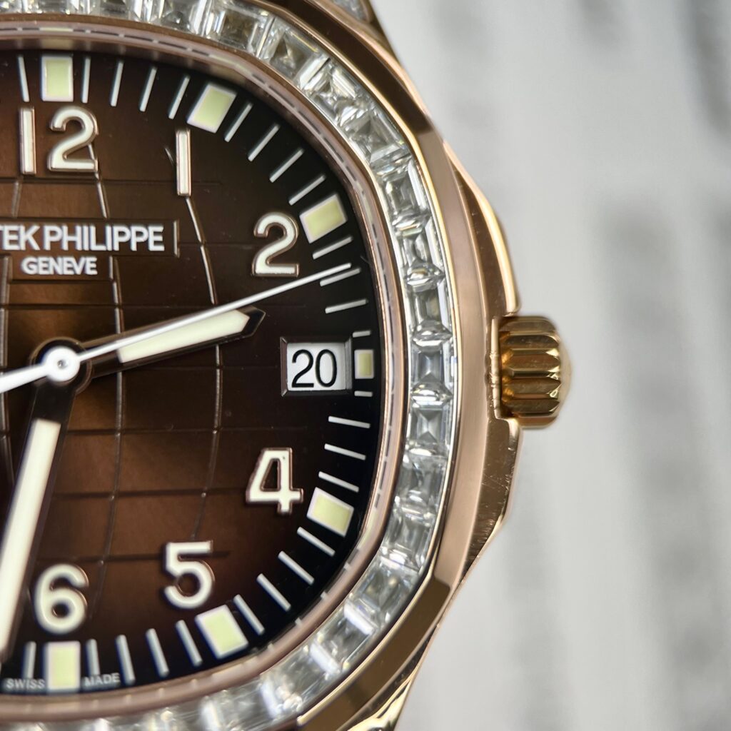 Patek Philippe Aquanaut 5167R Replica Watch Gold Wrapped Moissanite 40mm