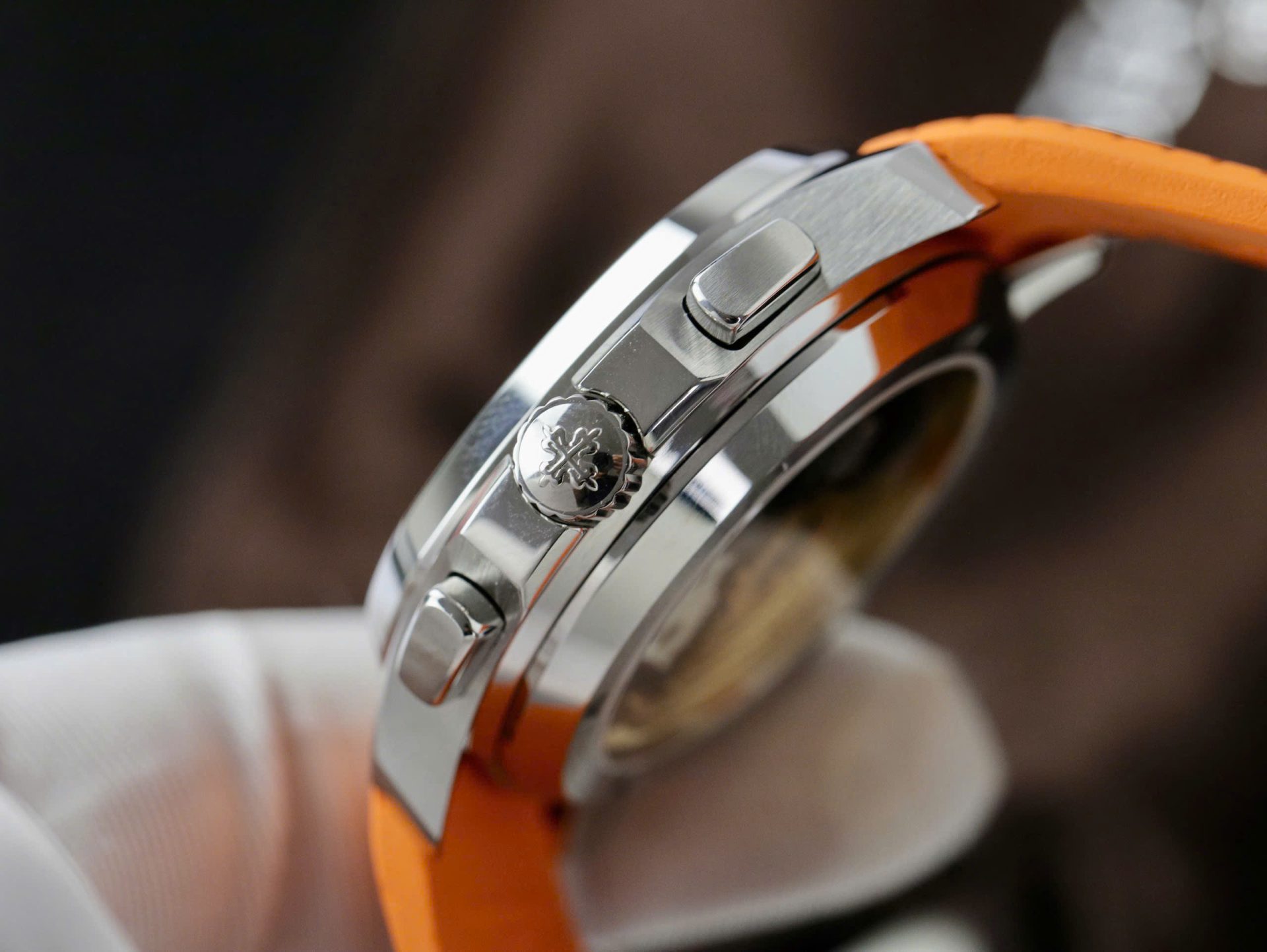 Patek Philippe Aquanaut 5968A Replica 11 Watch Orange Rubber Strap 42.2mm