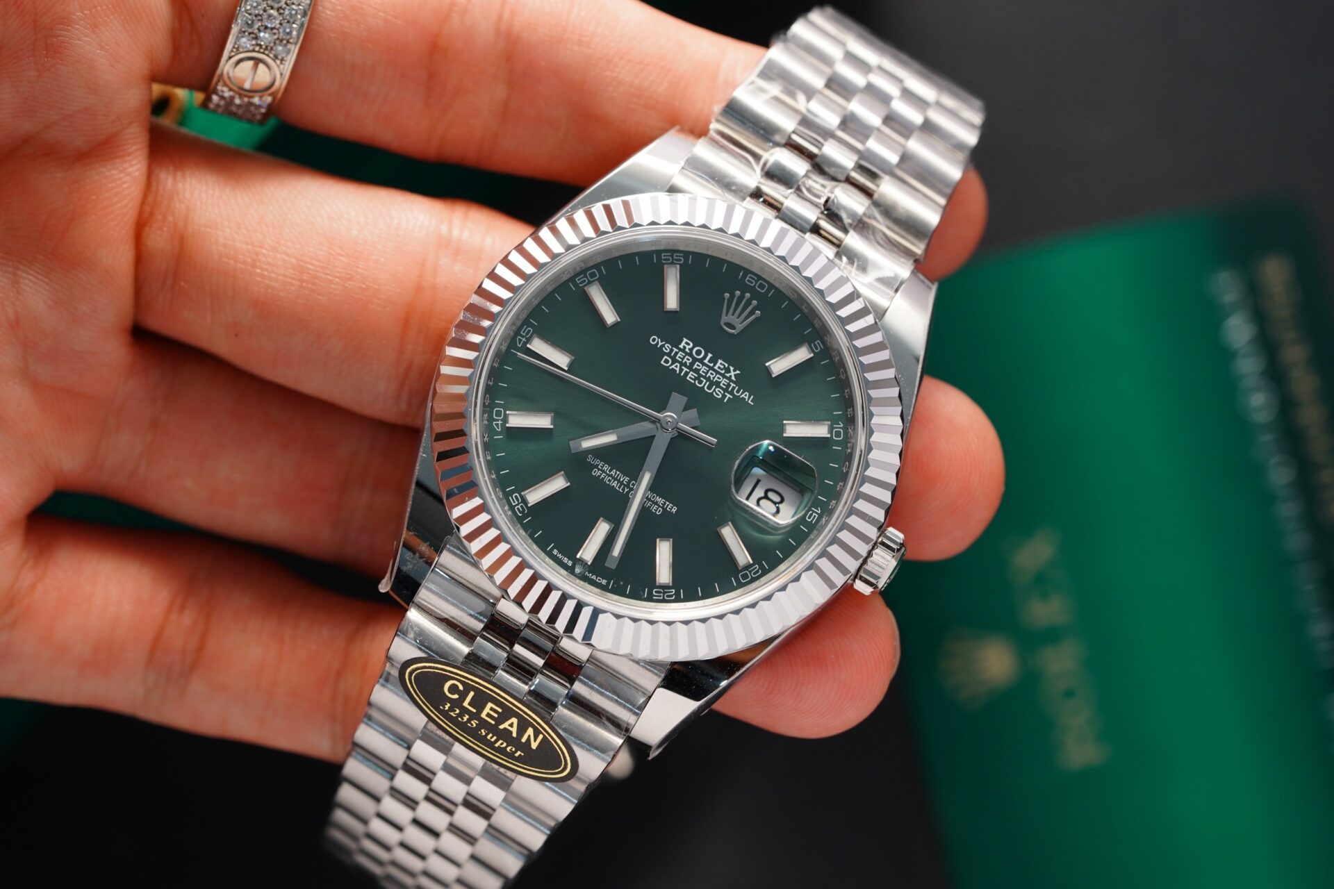 Rolex Datejust 126334 Replica Watch Green Dial Clean Factory 41mm