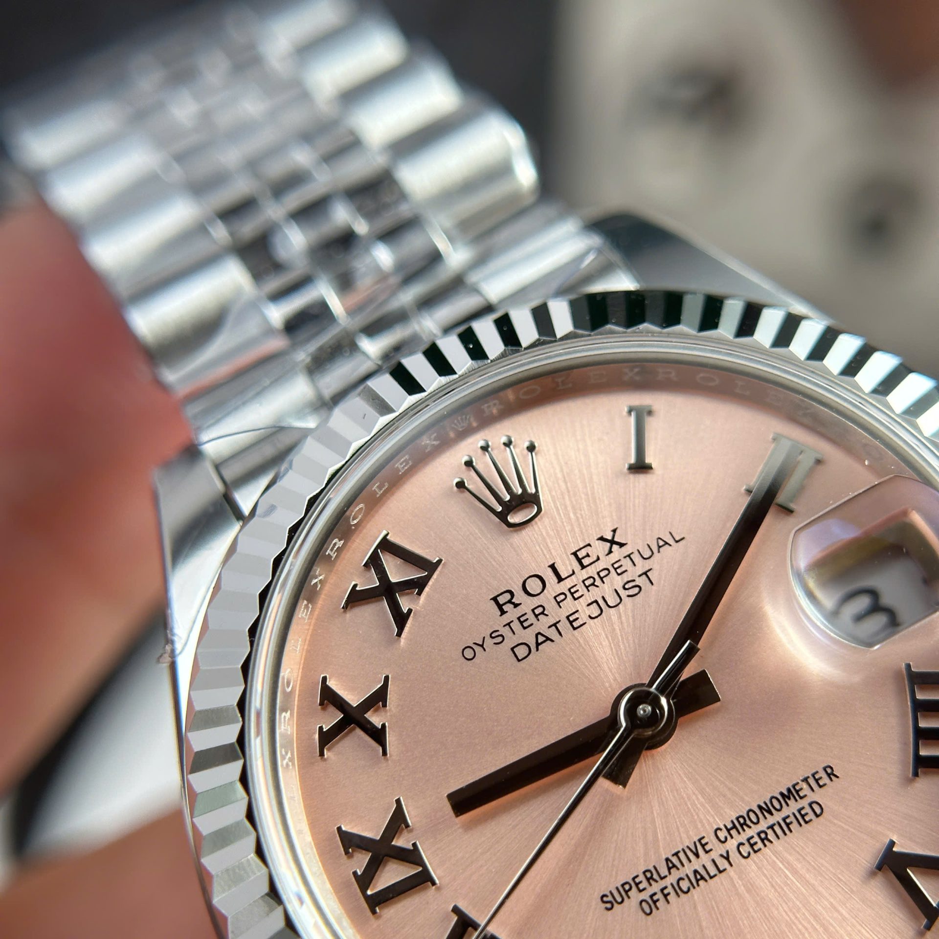 Rolex DateJust Replica Watch Women Dial Pink Automatic Movement THB Factory 31mm
