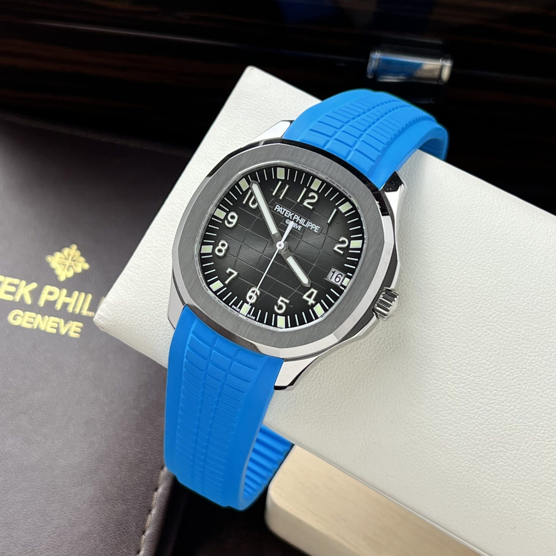 Patek Philippe Replica Watches 5167A Blue Rubber Strap 3K Factory 40mm