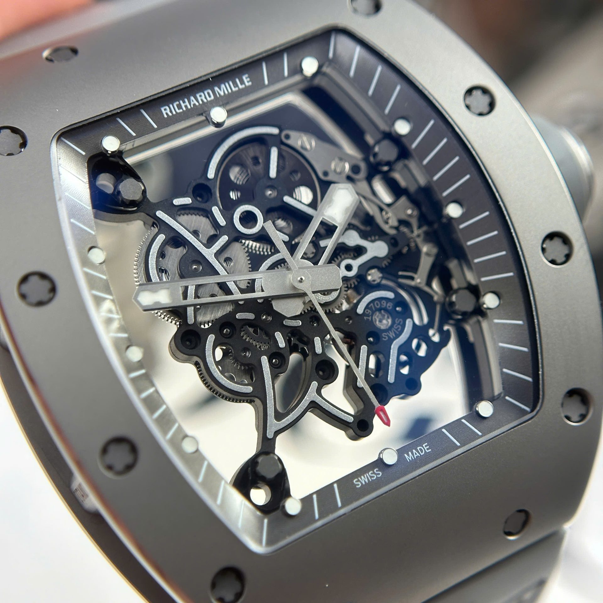 Richard Mille Best Copies Watch RM055 Bubba Watson Grey Ceramic Rubber Strap ZF Factory 42.7 49.9mm