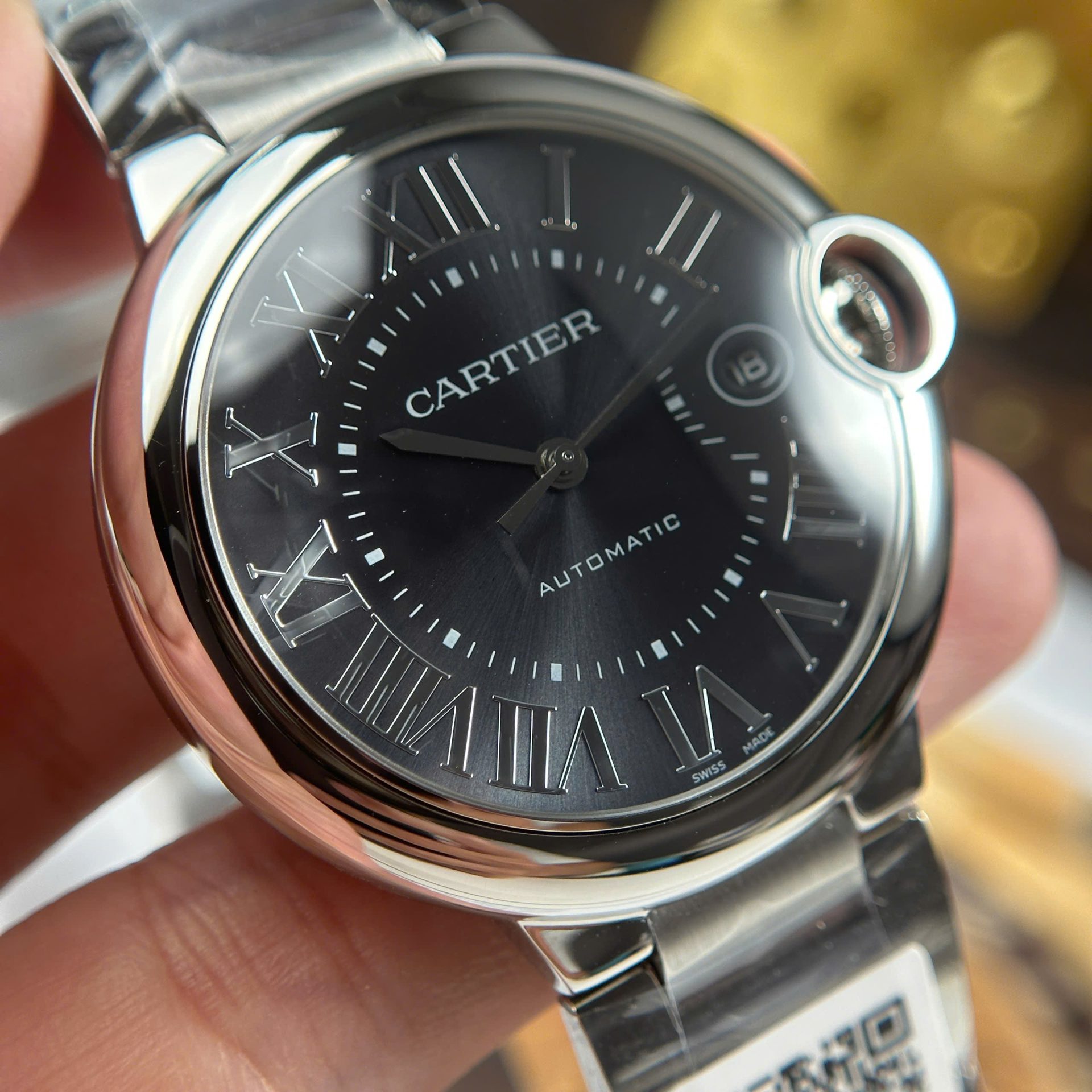 Cartier Ballon Bleu Replica Watch Gray Dial Metal Wire AF Factory 40mm