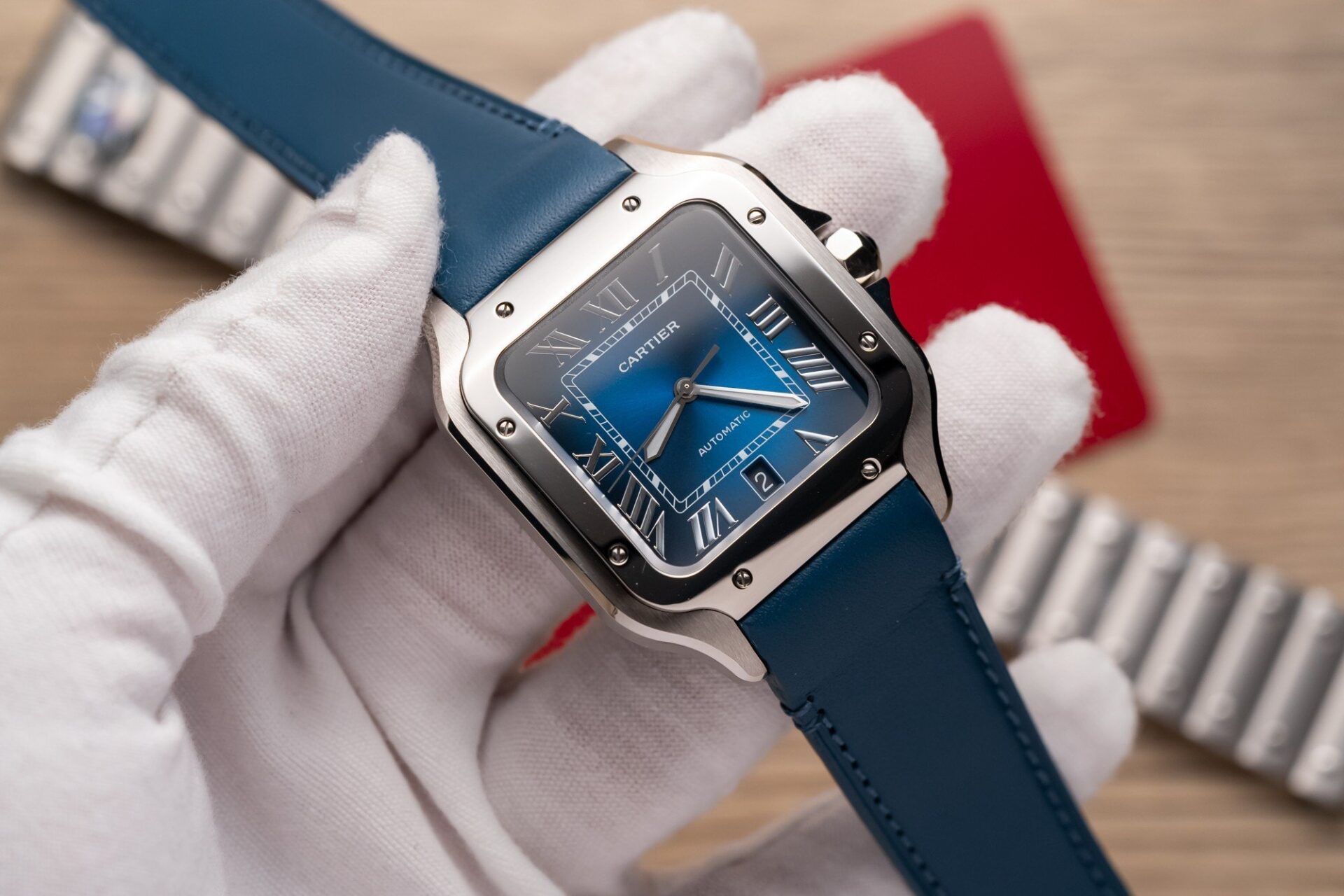 Cartier Santos De Cartier WSSA0013 Replica Wath Blue Dial BV Factory 39.8mm