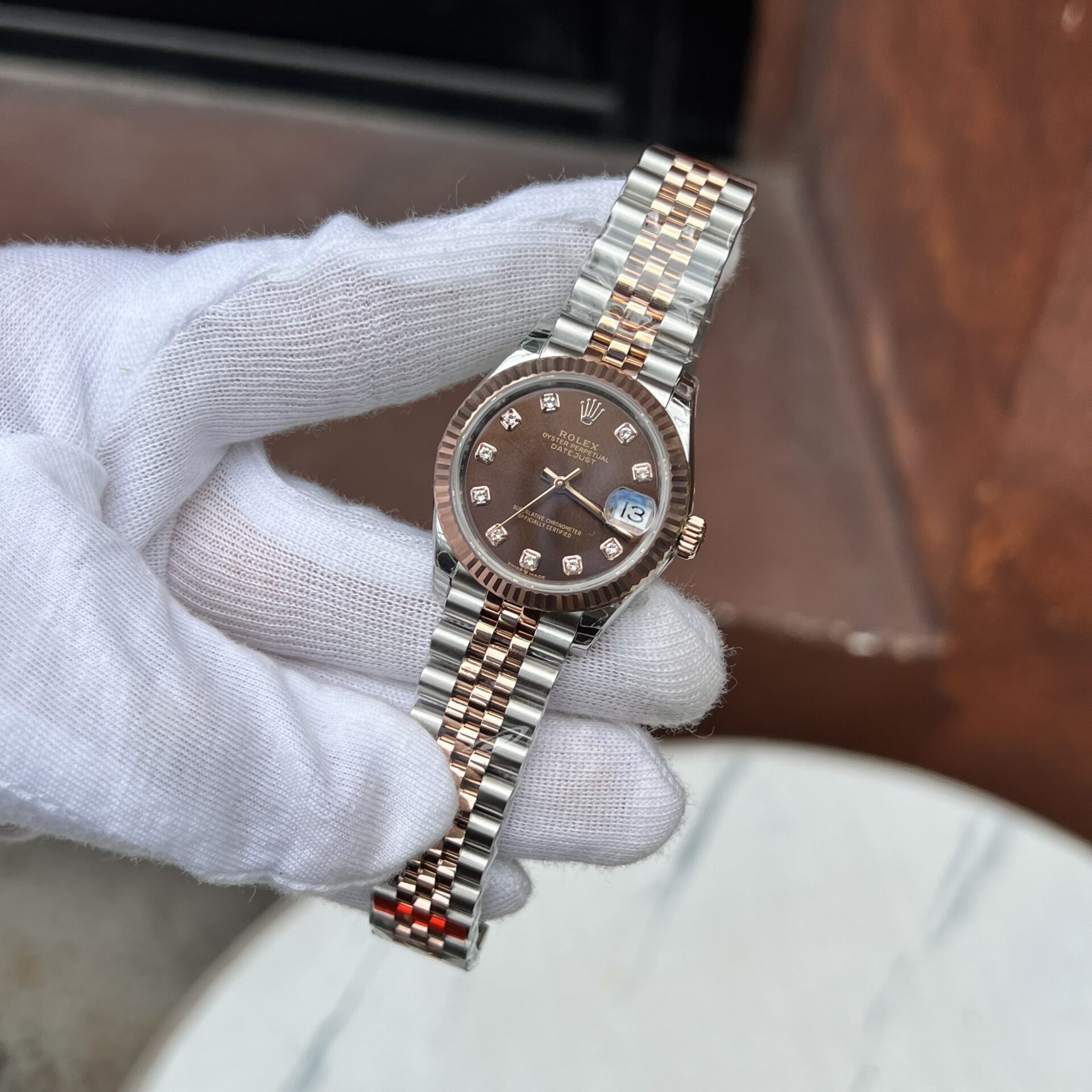 Rolex DateJust Best Replica Watch Chocolate Dial EW Factory 31mm