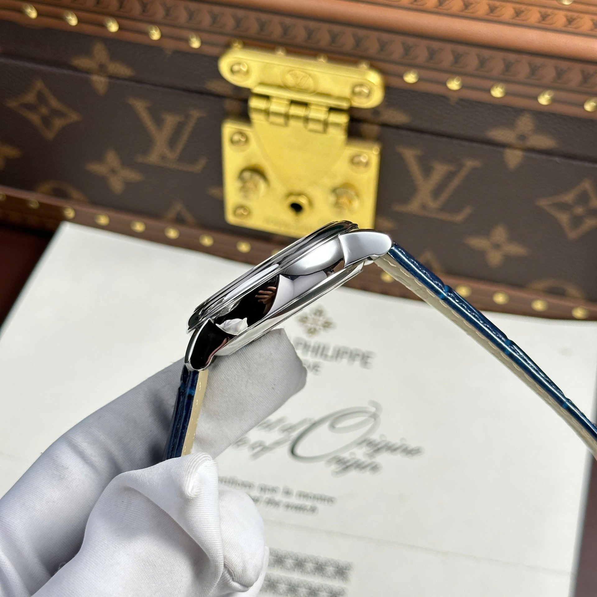 Omega Replica Watch De Ville Prestige Power Reserve White Dial 39.5mm