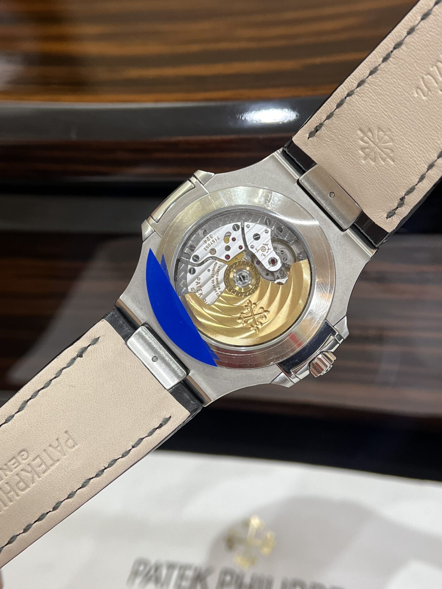 Patek Philippe Replica Watch Nautilus 5726G Black Leather Strap GR Factory 40.5mm