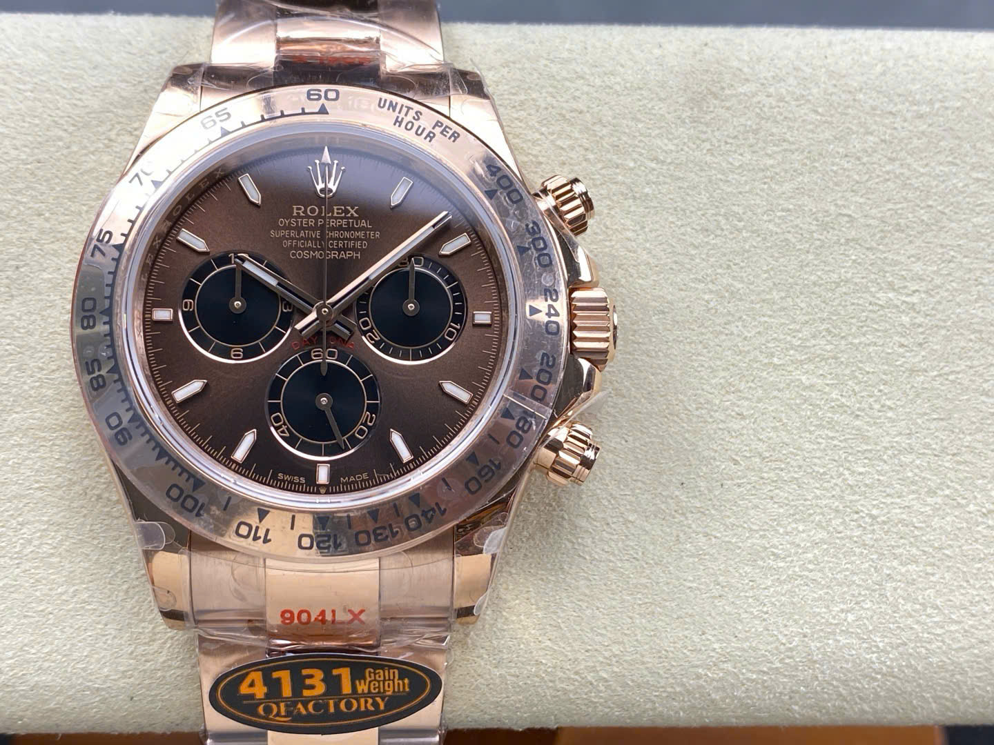 Rolex Cosmograph Daytona M116505BRWTBAR Copies Watches Chocolate Dial Weight 180 Grams QF Factory 40mm