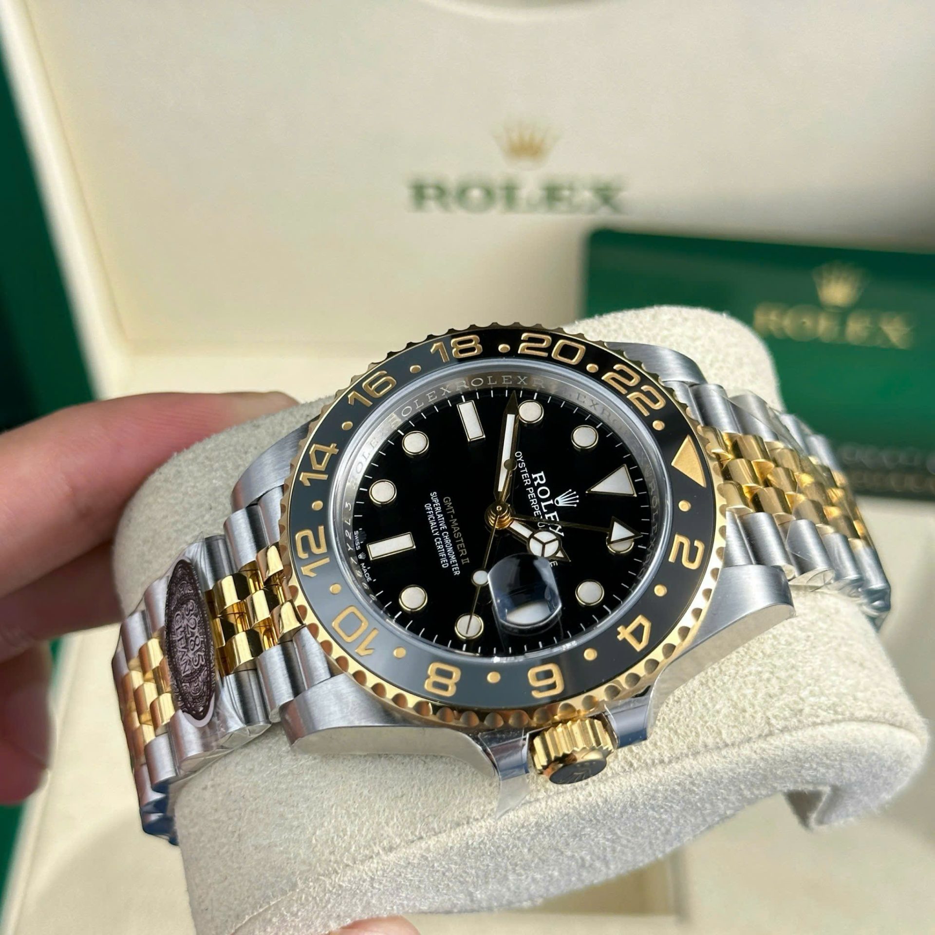 Rolex Replica Watch GMT-Master II 126713GRNR Black Dial Clean Factory 41mm