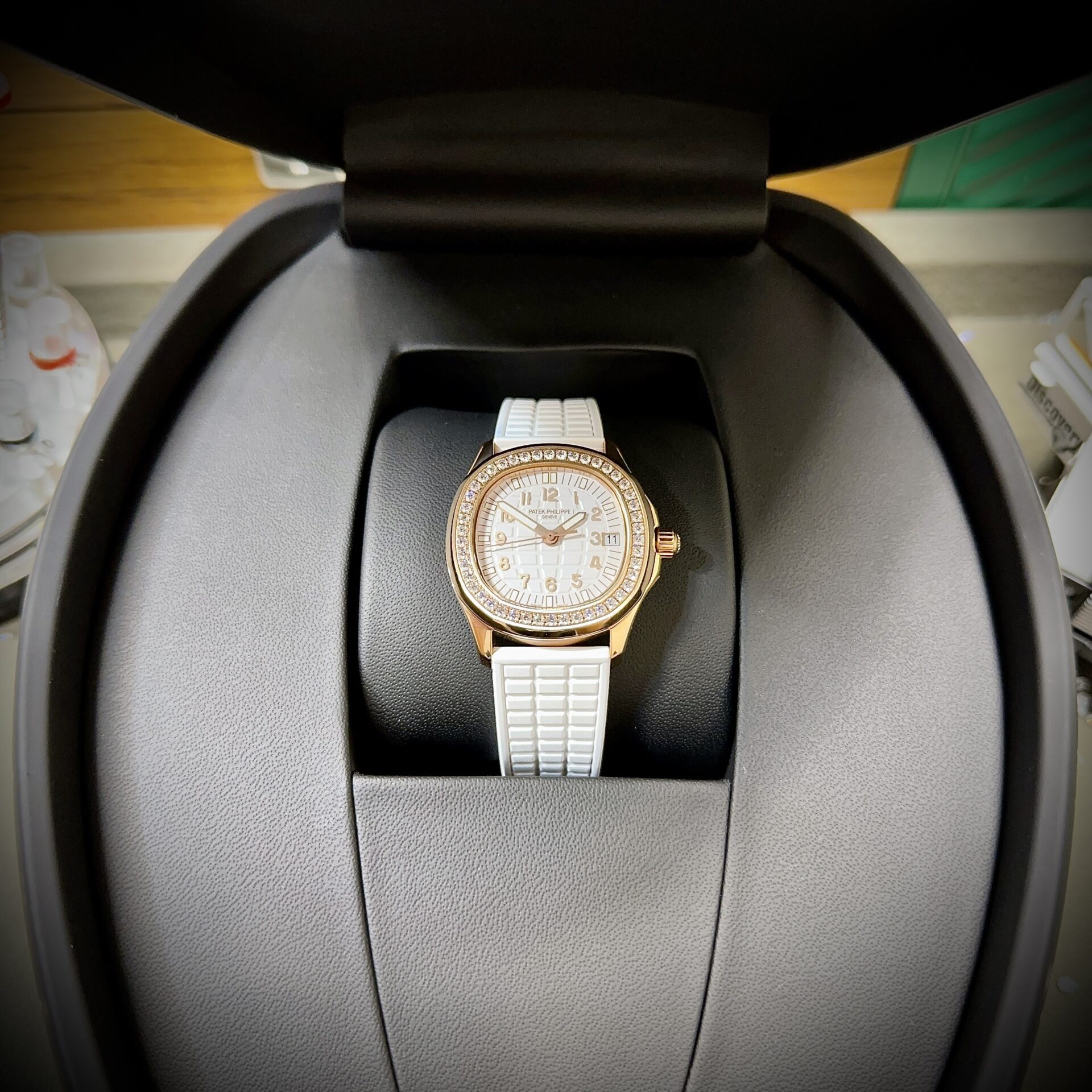 Patek Philippe Aquanaut 5072R Replica Watch White Rubber Strap PPF 35.6mm