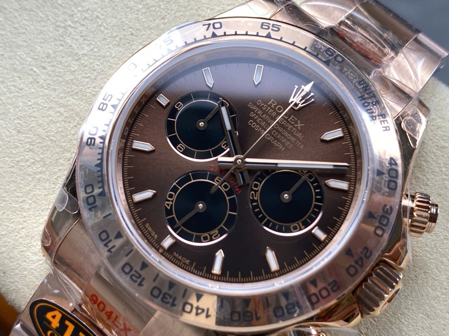 Rolex Cosmograph Daytona M116505BRWTBAR Copies Watches Chocolate Dial Weight 180 Grams QF Factory 40mm