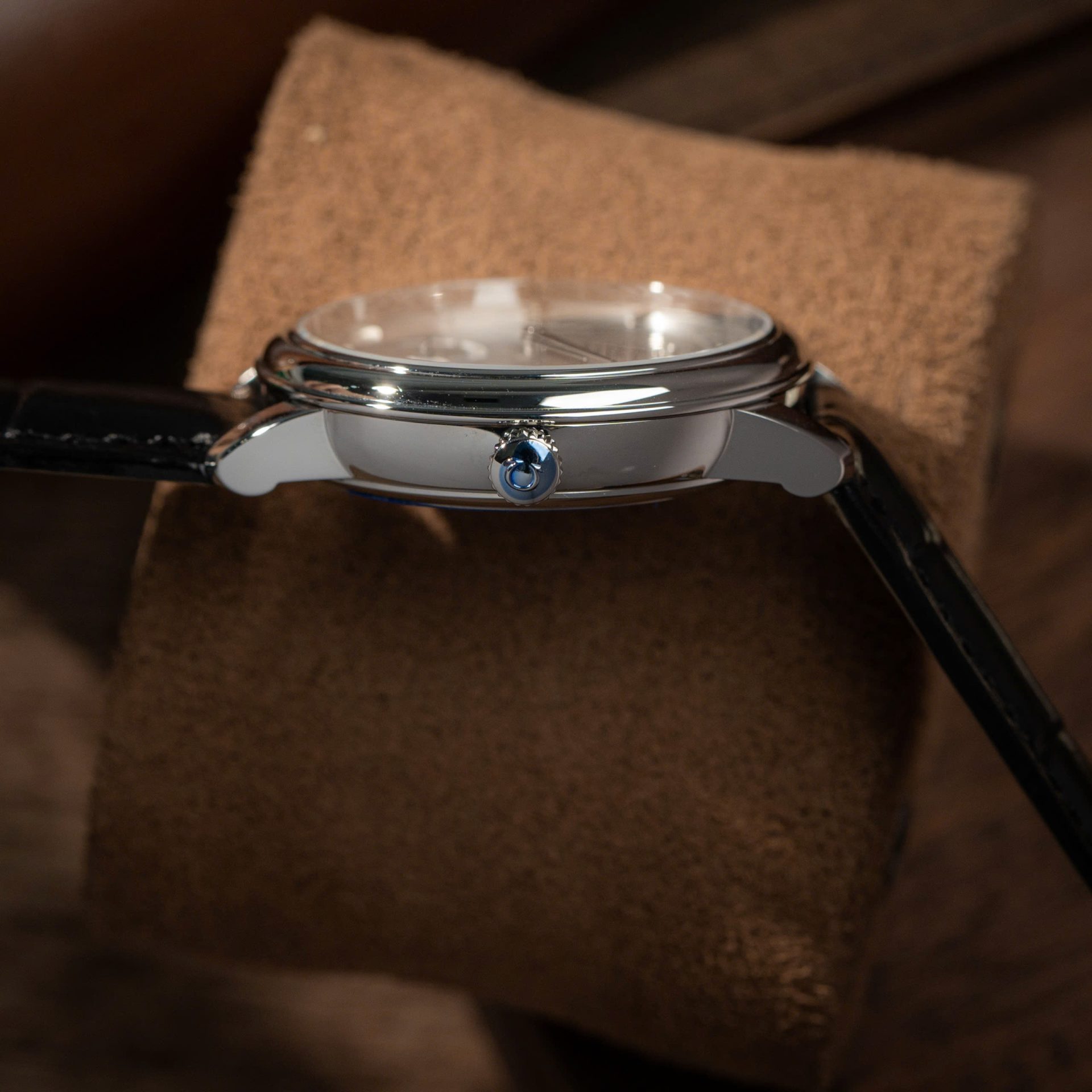 Omega De Ville Prestige Power Reserve Replica 11 Watches White Dial Leather Strap 39.5mm