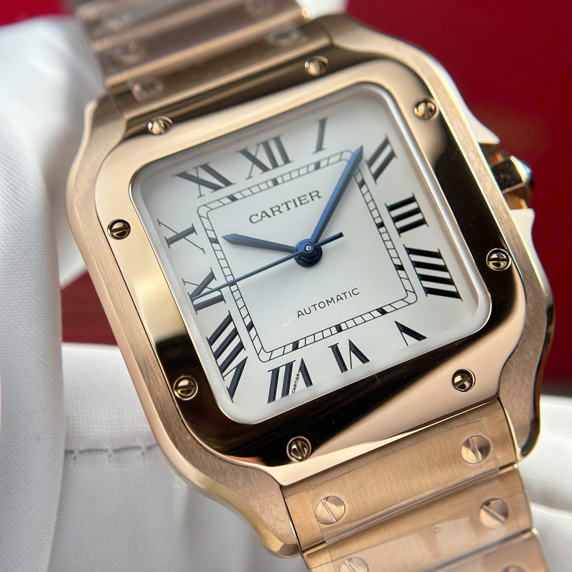 Cartier Santos Womens Replica Watch White Dial BV Factory 35.2mm