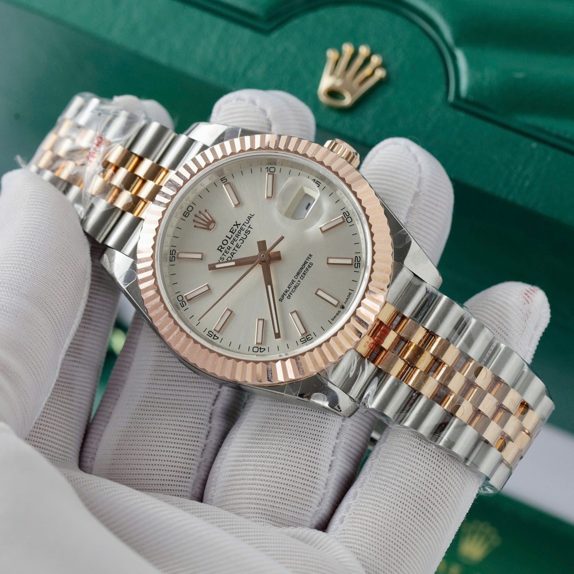Rolex DateJust Replica Watch Gold Wrapped Jubilee Strap GM Factory 41mm